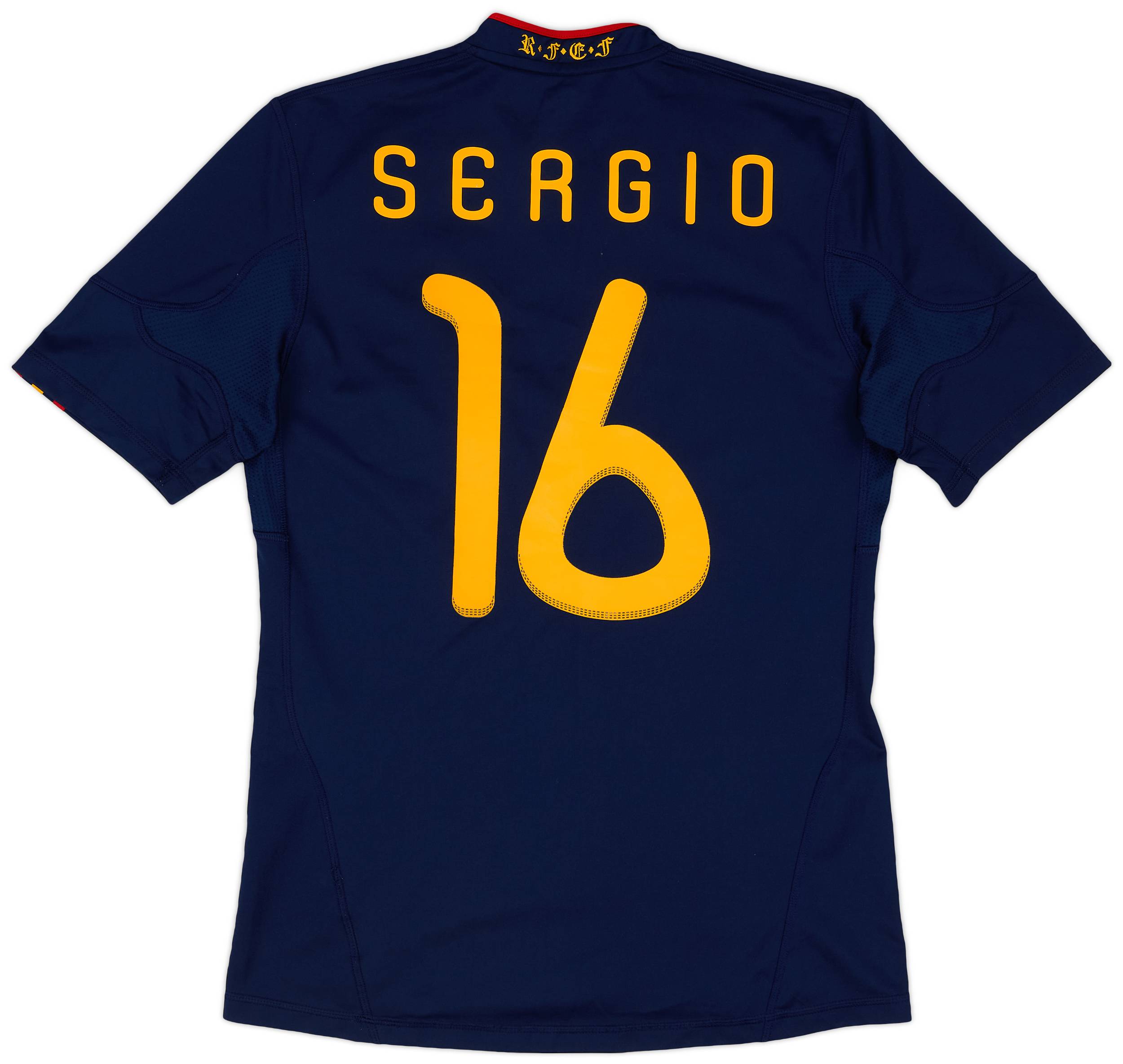 2010-11 Spain Away Shirt Sergio #16 - 9/10 - (S)