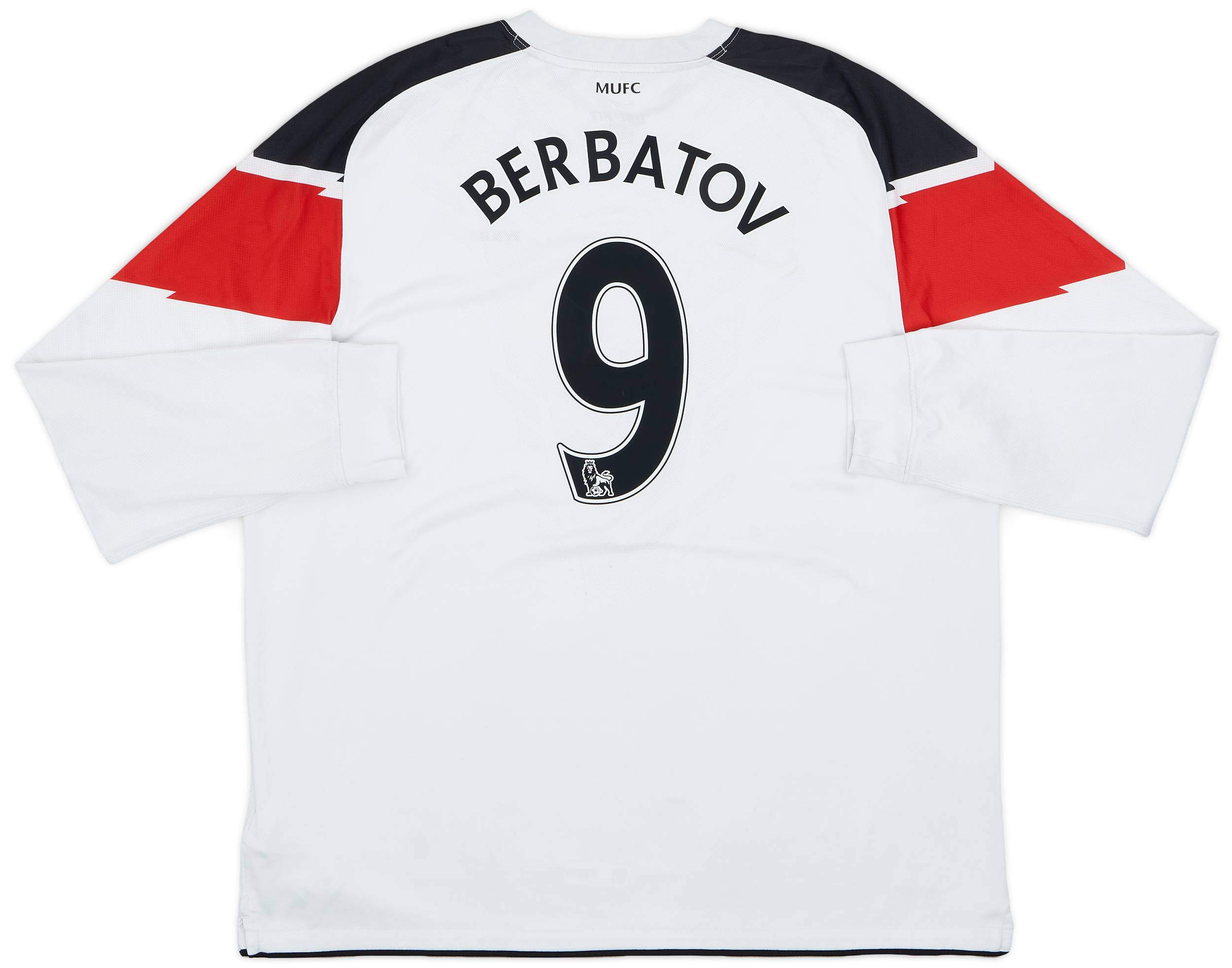 2010-12 Manchester United Away L/S Shirt Berbatov #9 - 8/10 - (XXL)