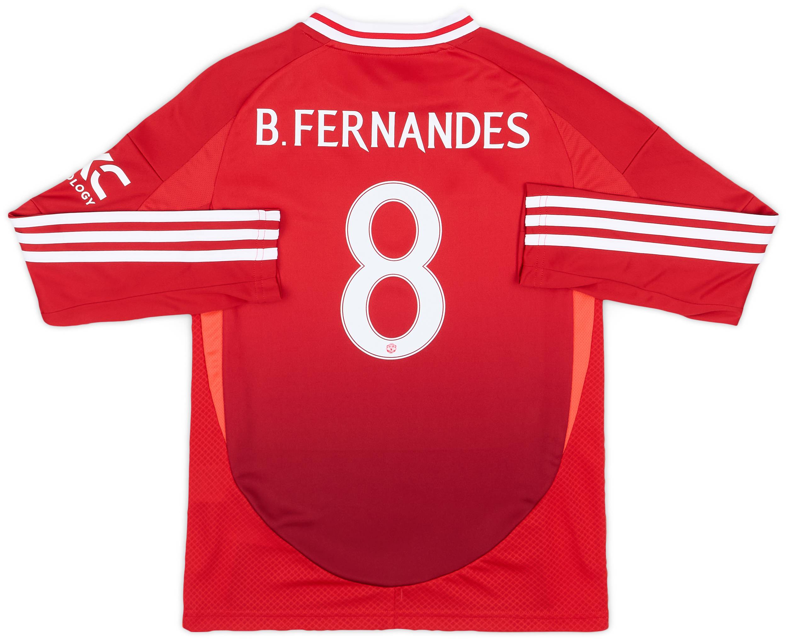 2024-25 Manchester United Home L/S Shirt B.Fernandes #8 (KIDS)