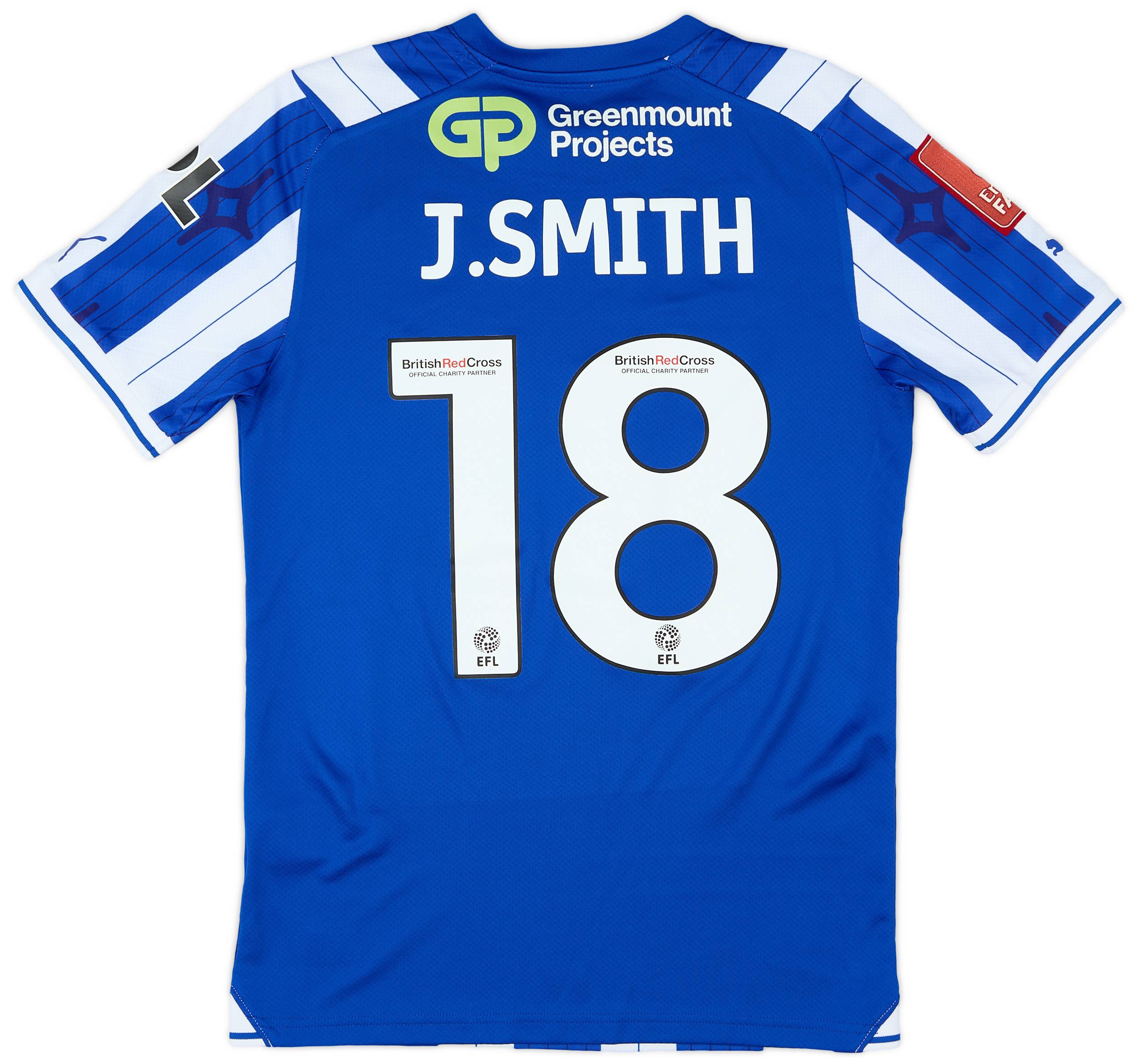 2023-24 Wigan FA Cup Match Issue Home Shirt J. Smith #18