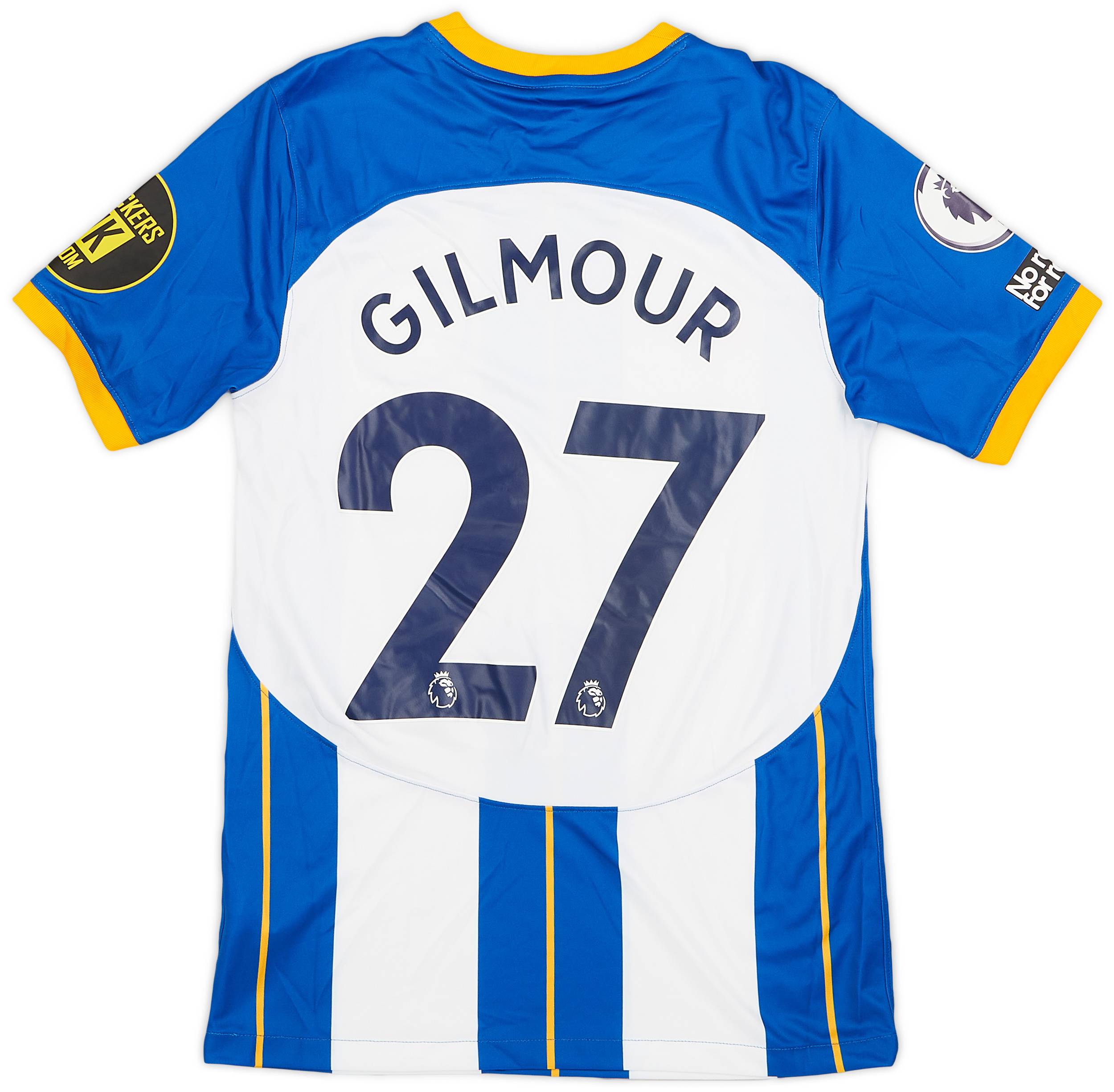 2022-23 Brighton Match Issue Home Shirt Gilmour #27
