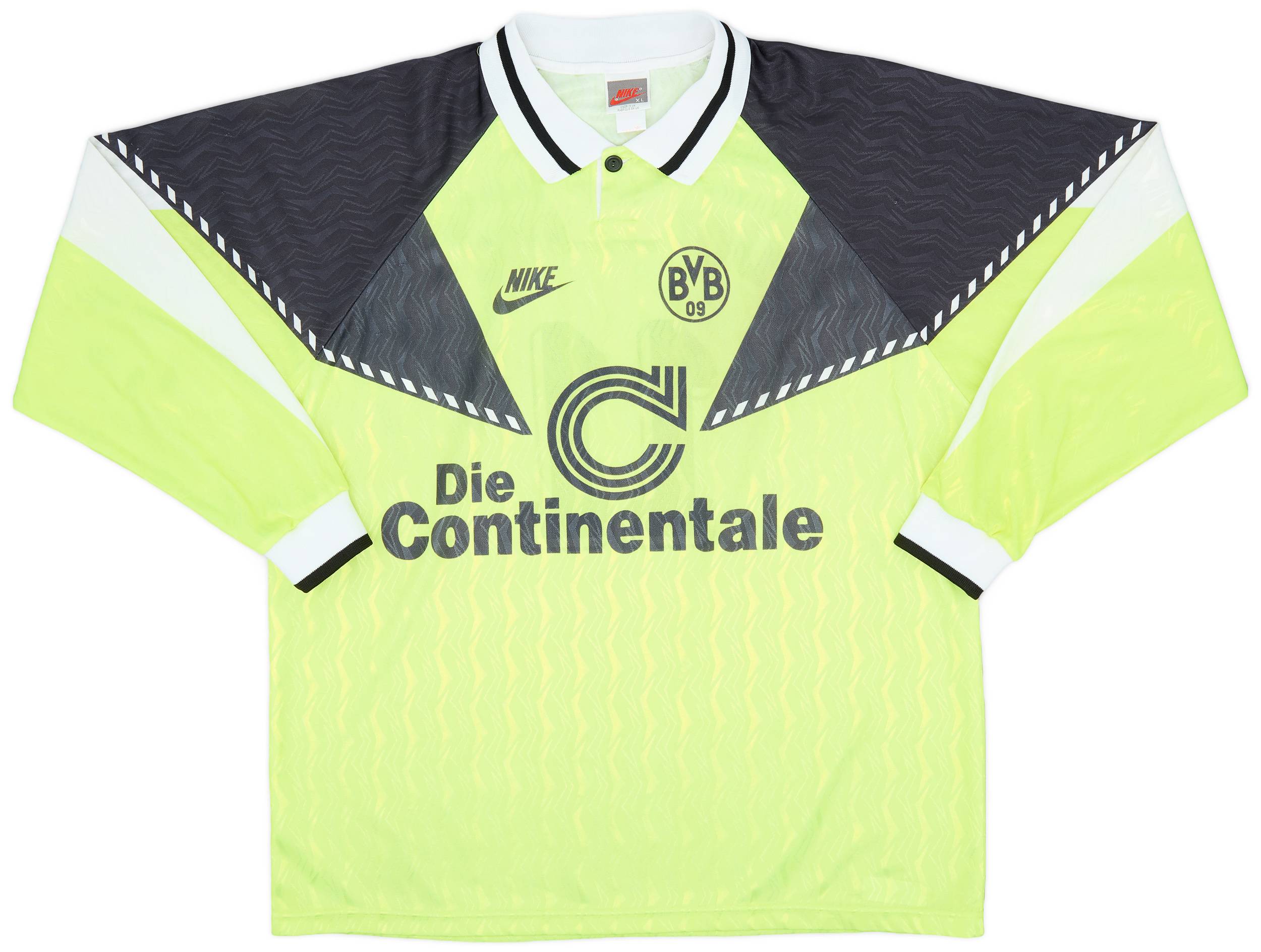 1990-91 Borussia Dortmund Home L/S Shirt #11 - 9/10 - (XL)