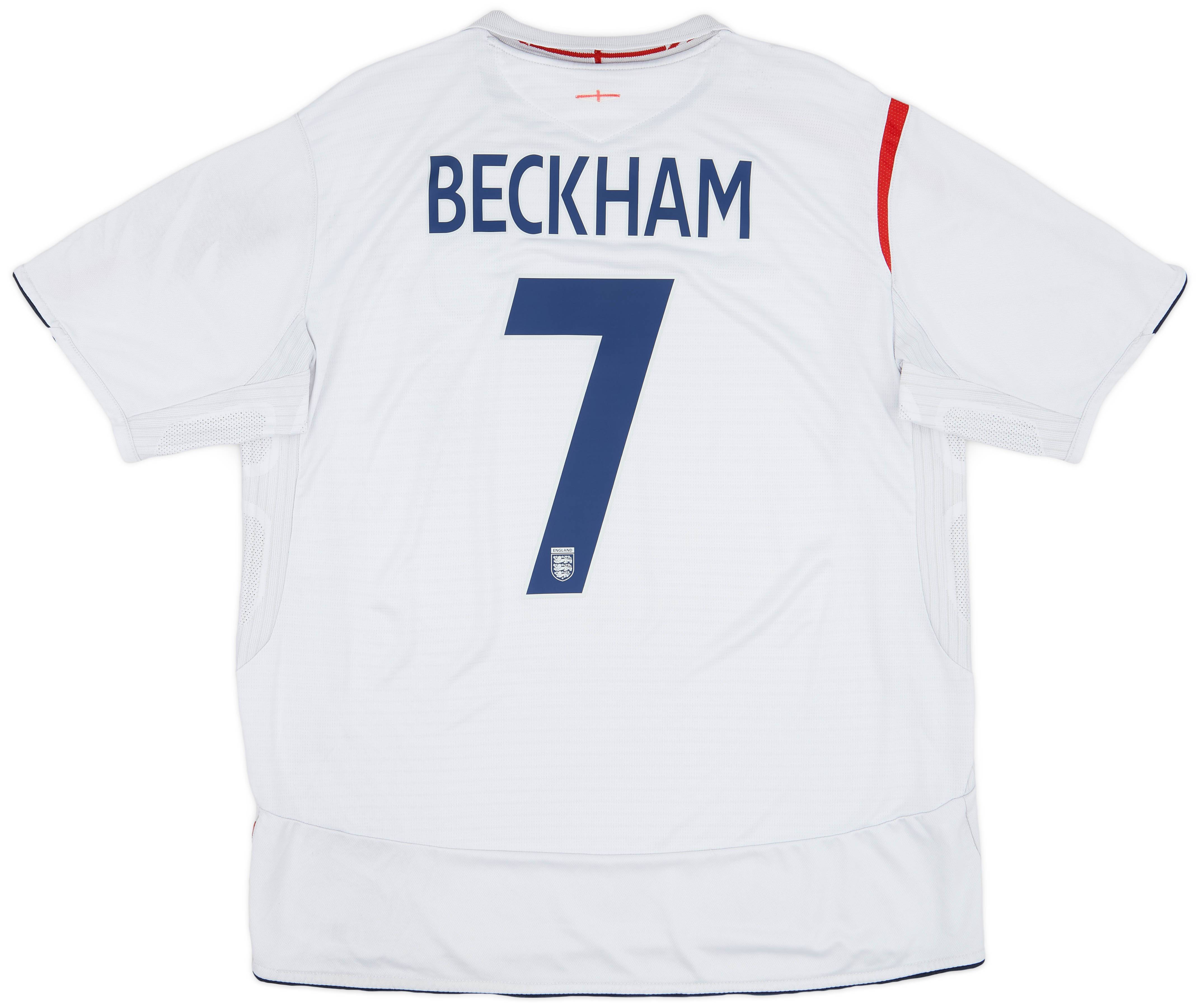 2005-07 England Home Shirt Beckham #7 - 5/10 - (XXL)