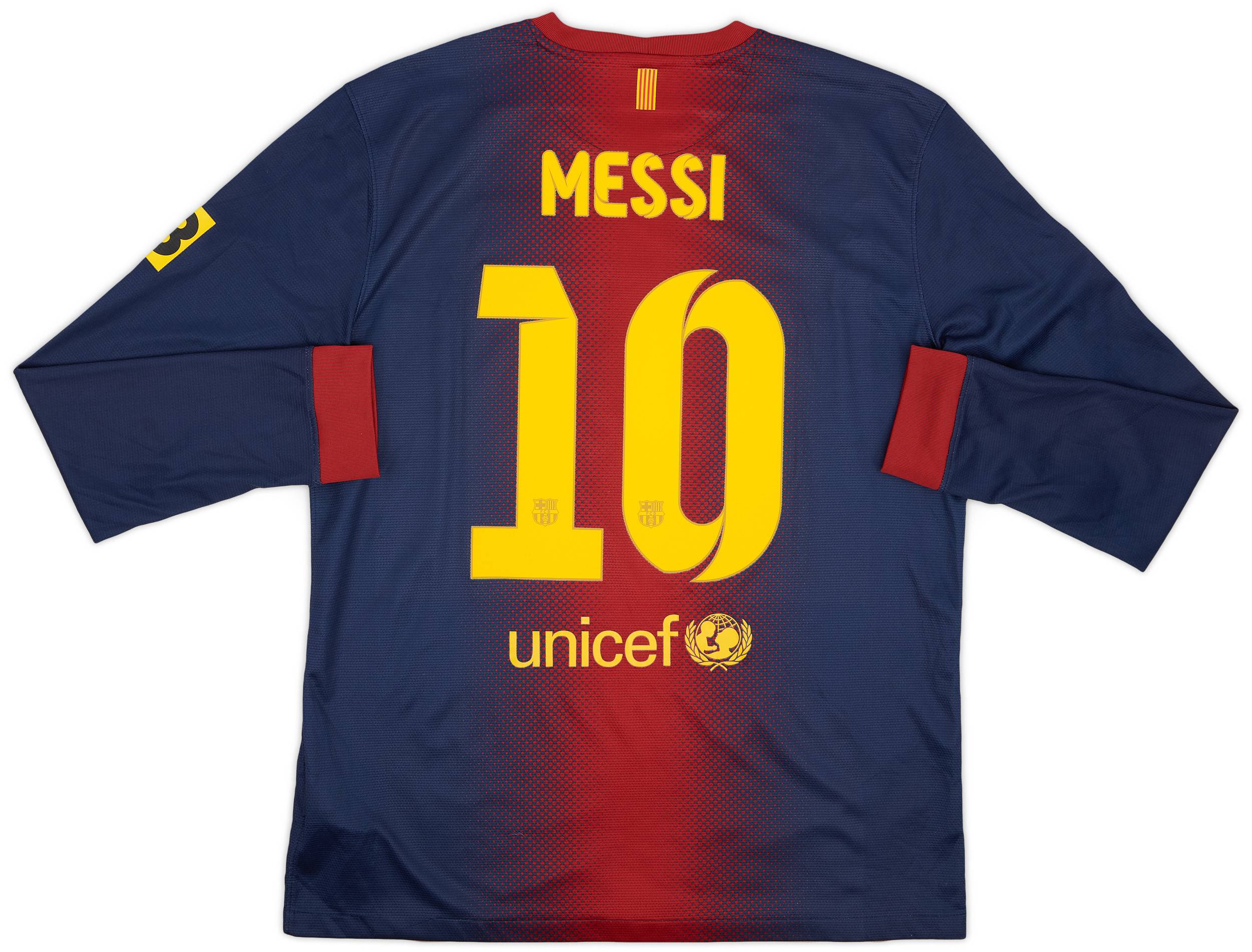 2012-13 Barcelona Home L/S Shirt Messi #10 - 8/10 - (L)