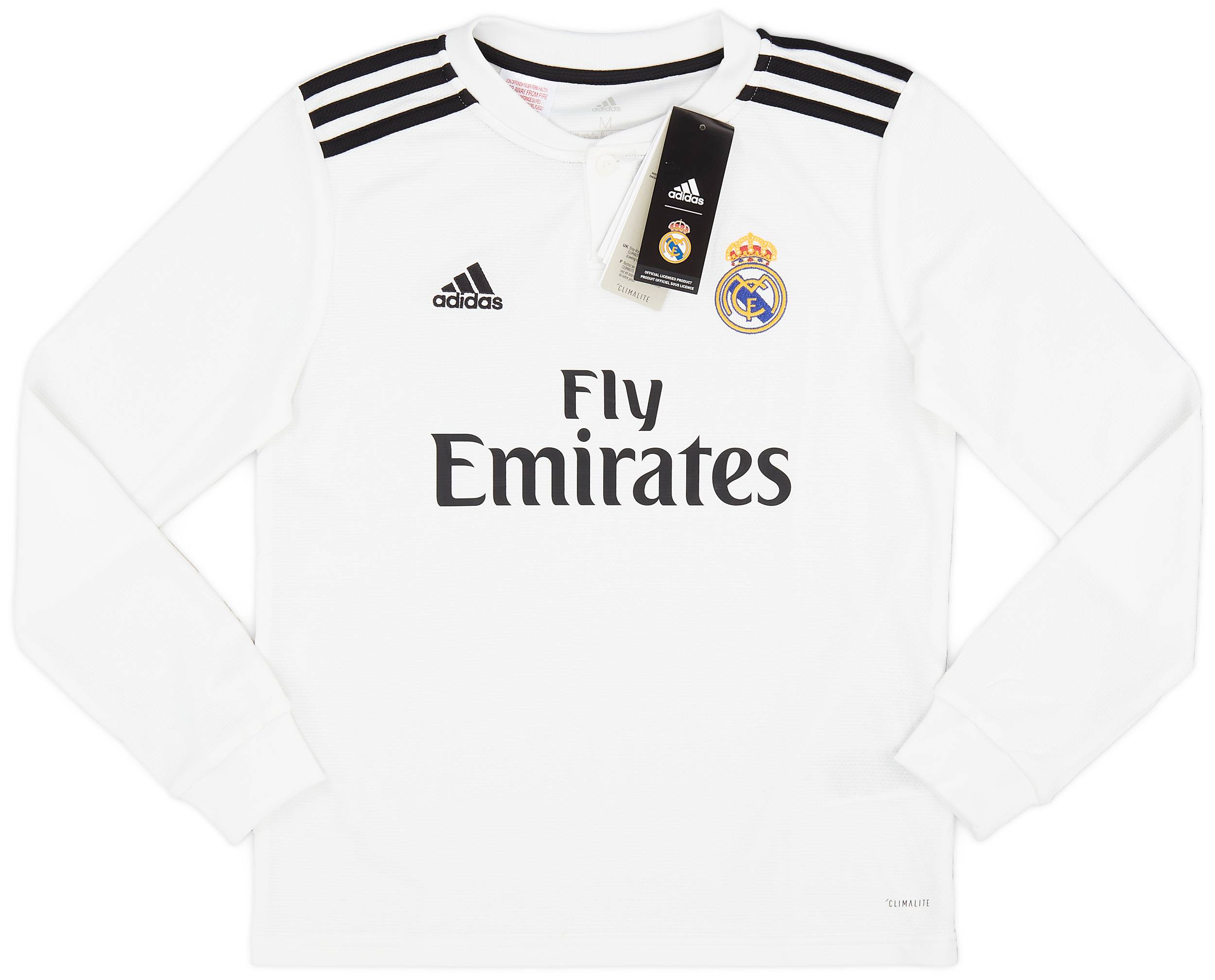 2018-19 Real Madrid Home L/S Shirt