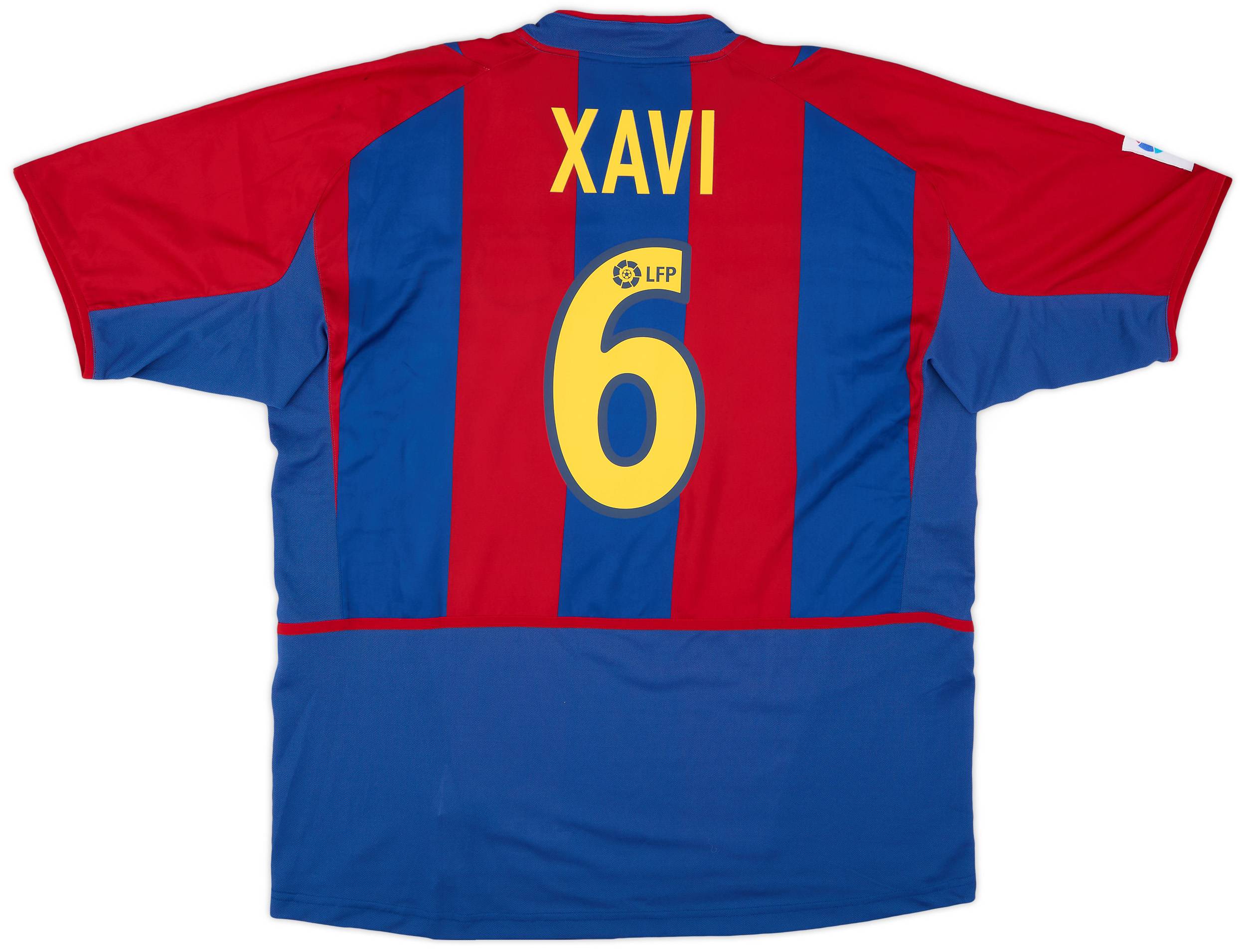 2002-03 Barcelona Home Shirt Xavi #6 (XL)