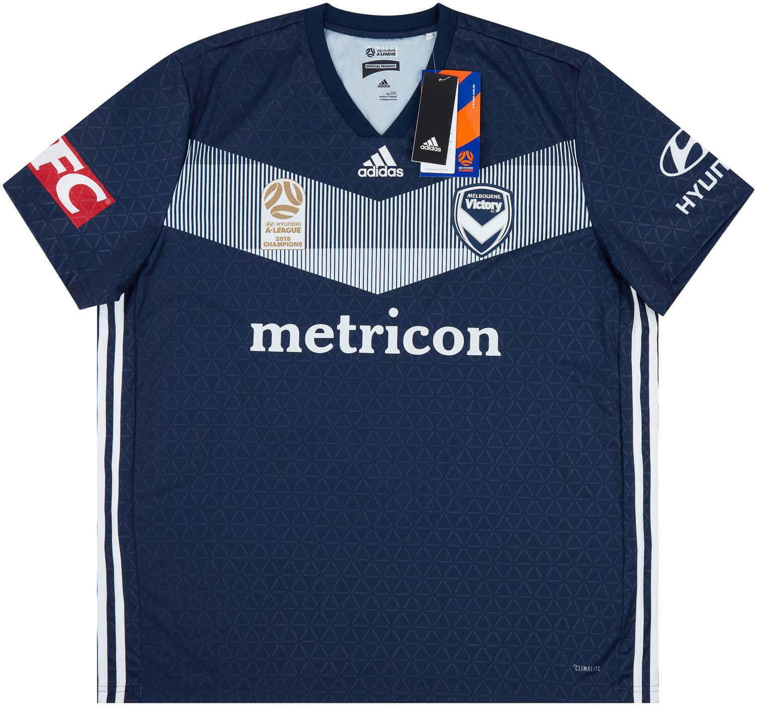 Melbourne Victory シャツ Honda 4 サイズ:2XO 2018-19 Melbourne Victory Home Shirt Honda #4 - NEW