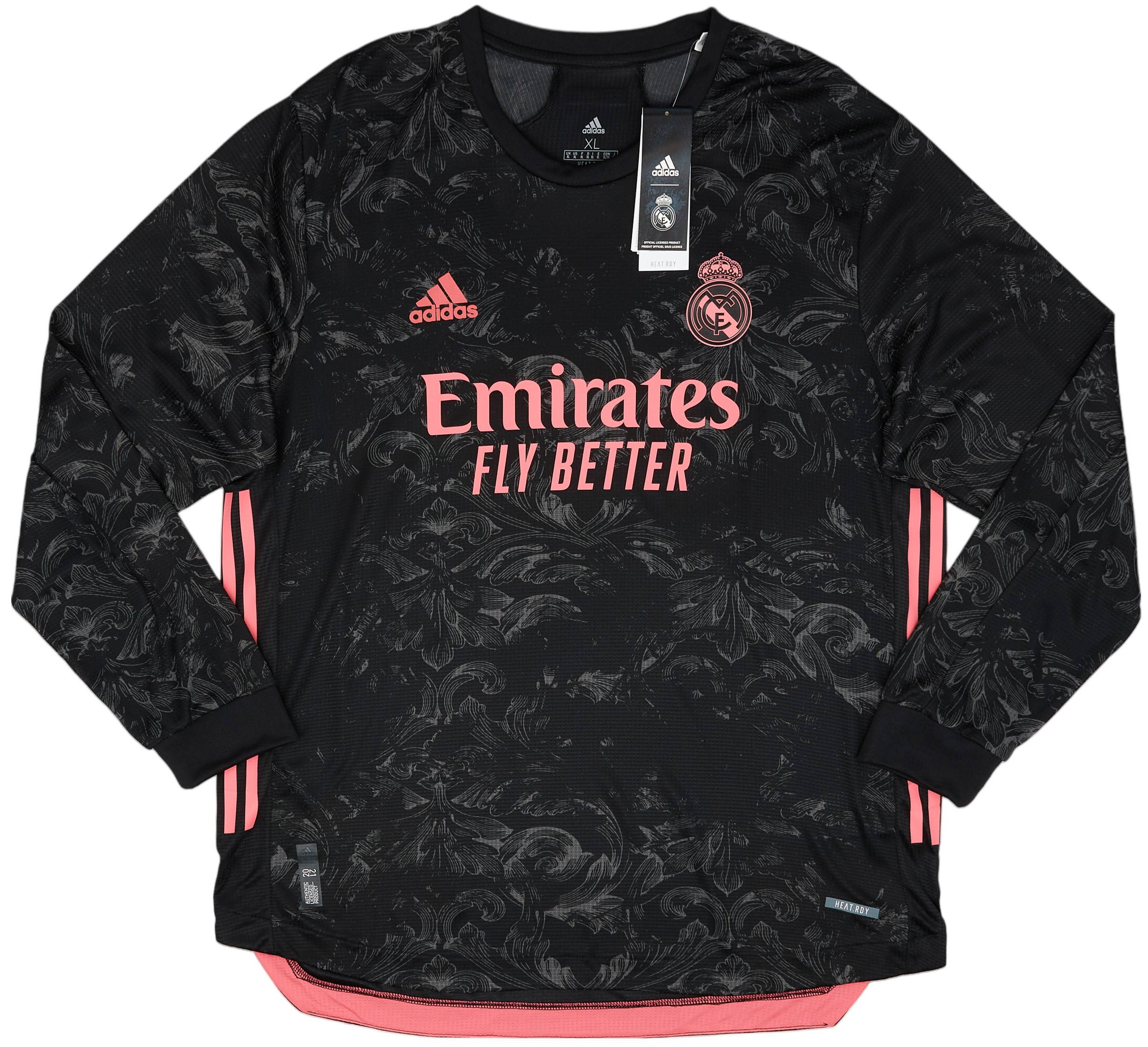 2020-21 Real Madrid Authentic Third L/S Shirt (XL)