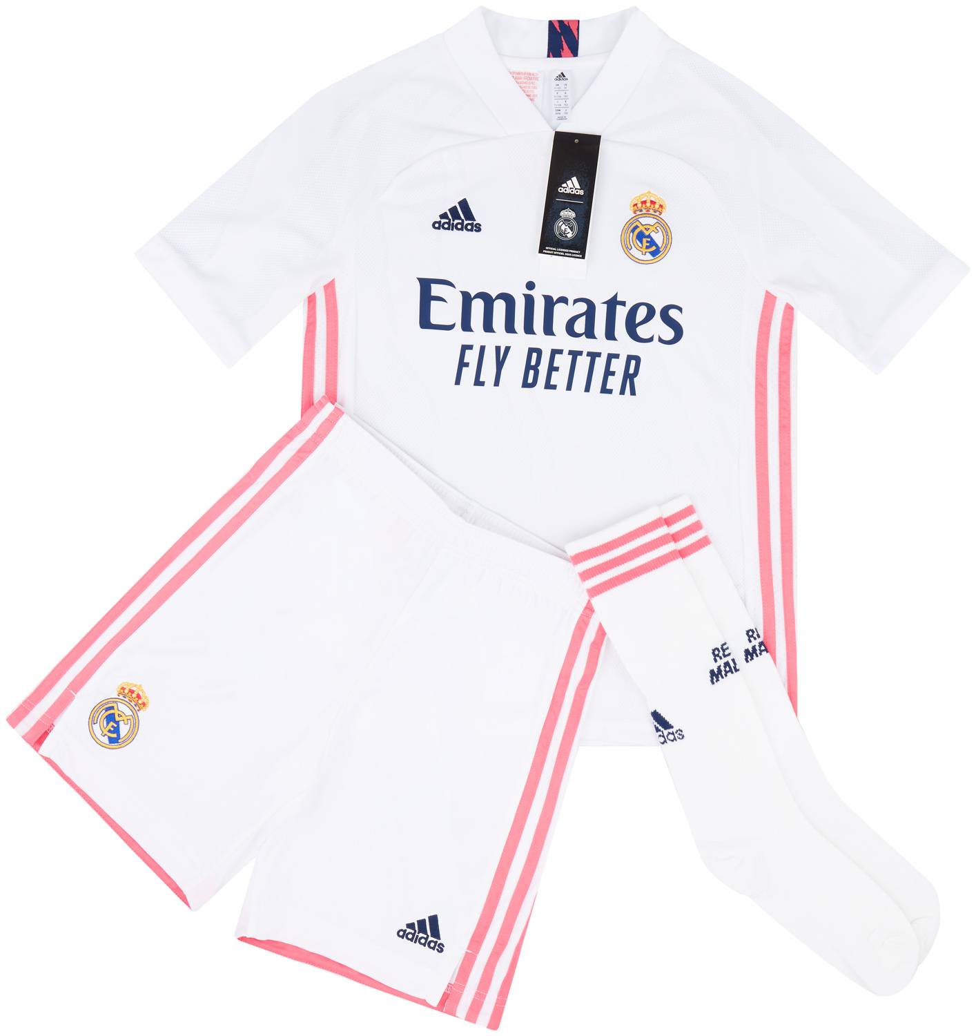 2020-21 Real Madrid Home Full Kit - NEW - (KIDS)