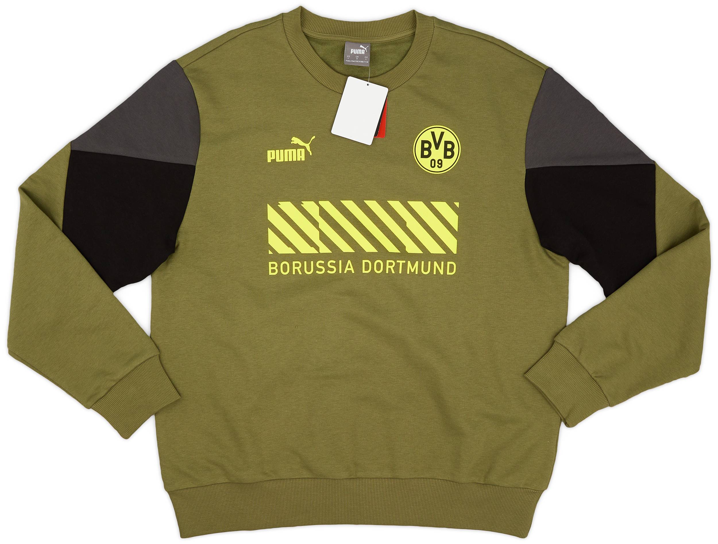 2021-22 Borussia Dortmund Puma FtblCulture Crew Sweat Top