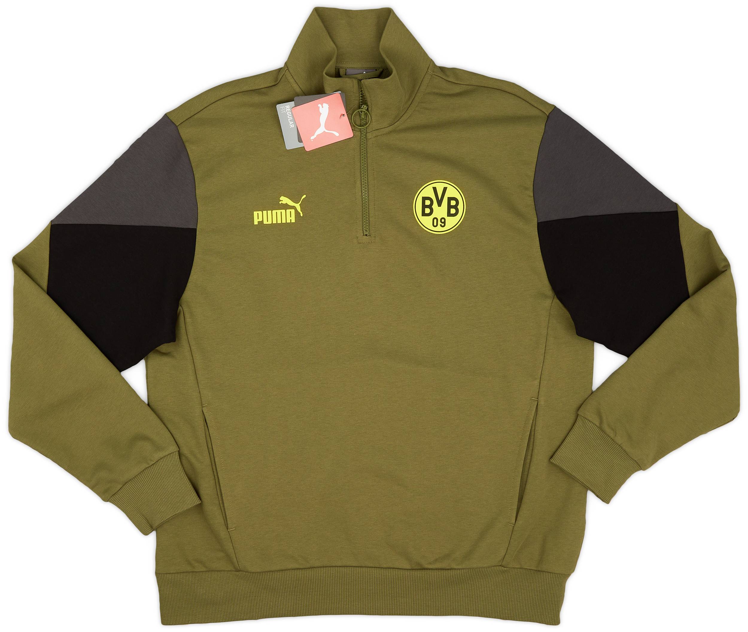 2021-22 Borussia Dortmund Puma FtblCulture 1/4 Zip Training Top