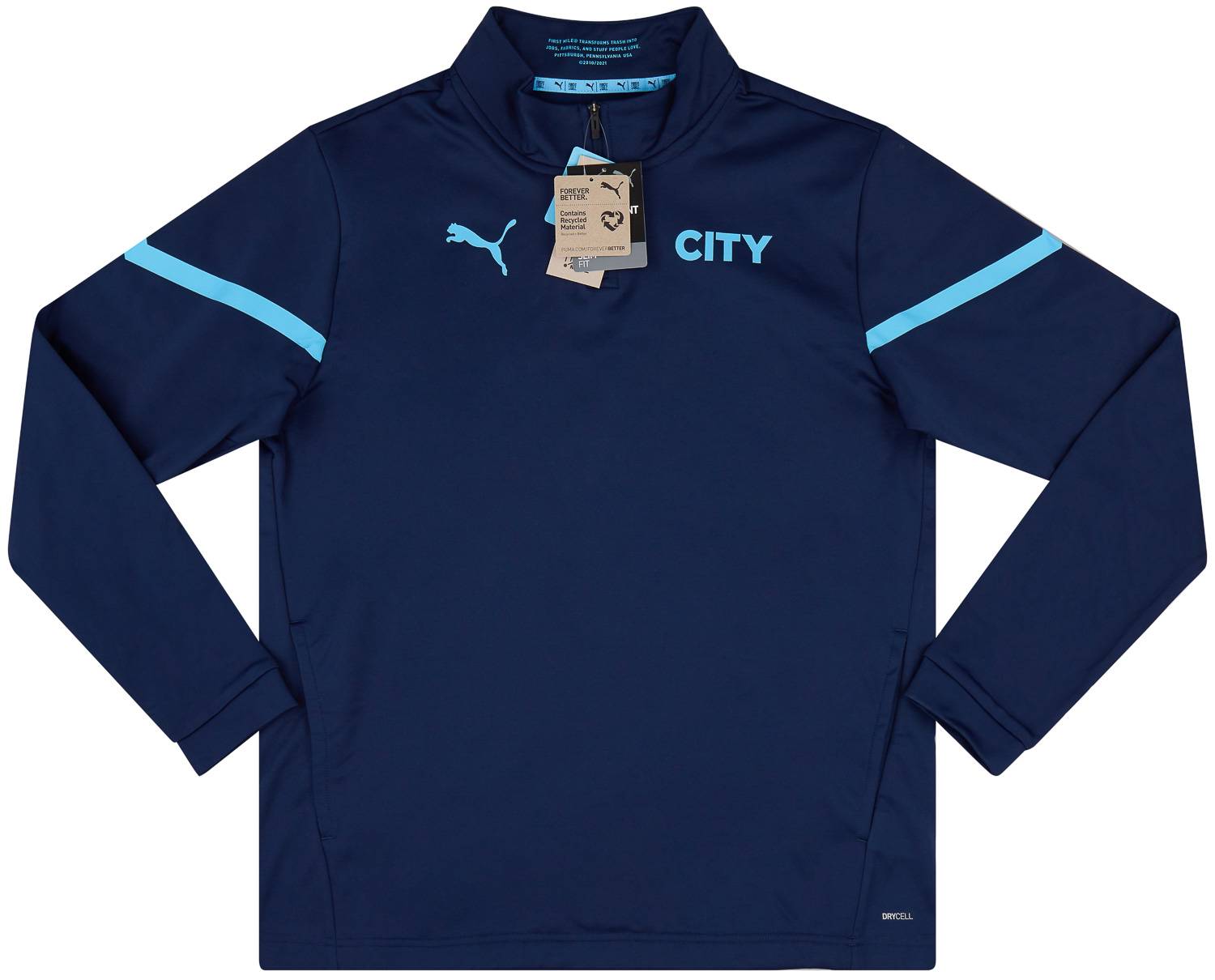 2021-22 Manchester City Puma Pre-Match 1/4 Zip Training Top