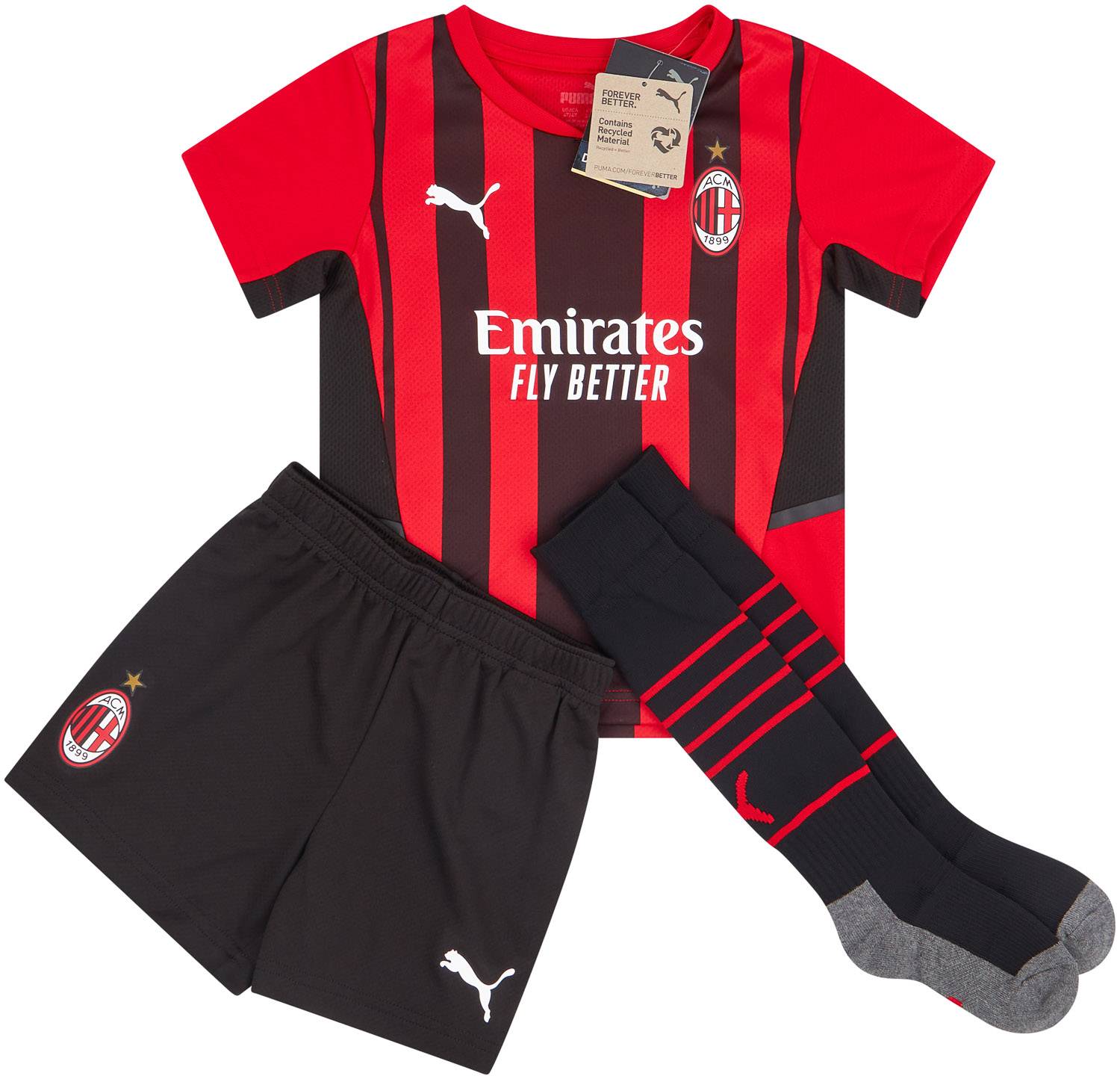 2021-22 AC Milan Home Full Kit (Little Kids)