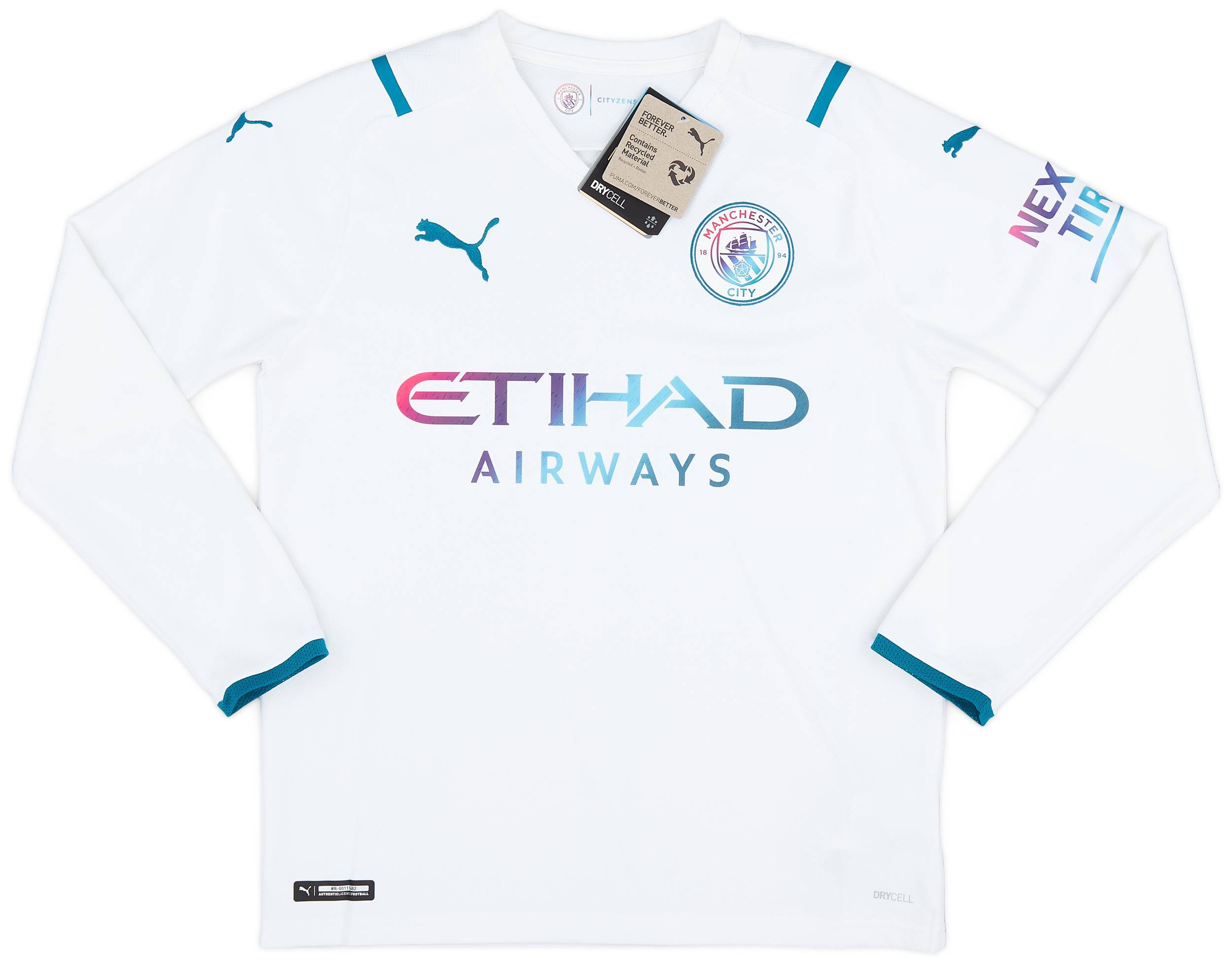 2021-22 Manchester City Away L/S Shirt (L.Kids)