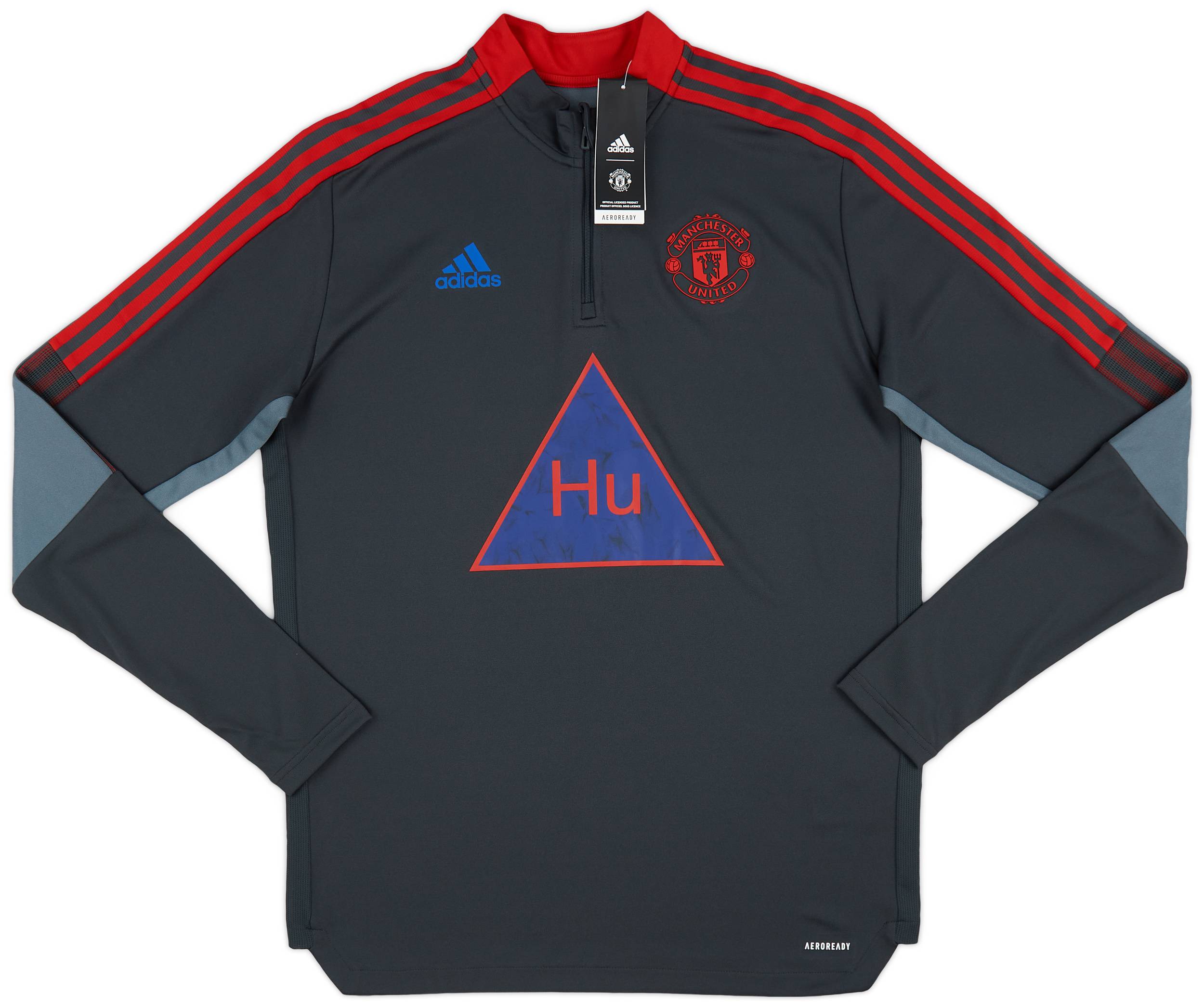2020 21 Manchester United adidas Human Race 1 4 Zip Training Top