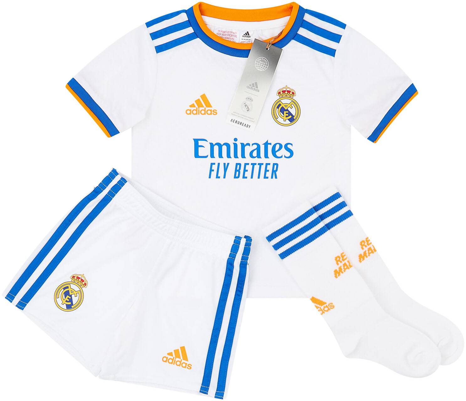 2021-22 Real Madrid Home Full Kit - NEW - (Little Kids)