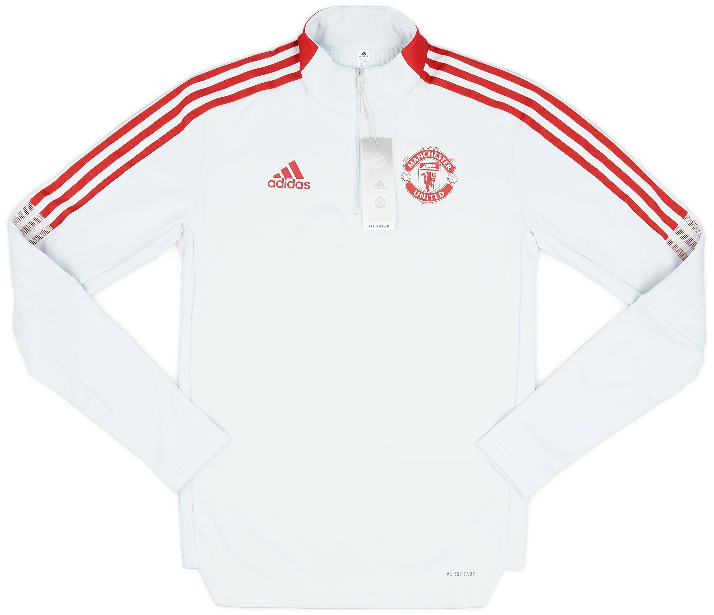 2021-22 Manchester United adidas 1/4 Zip Warm Training Top (S)
