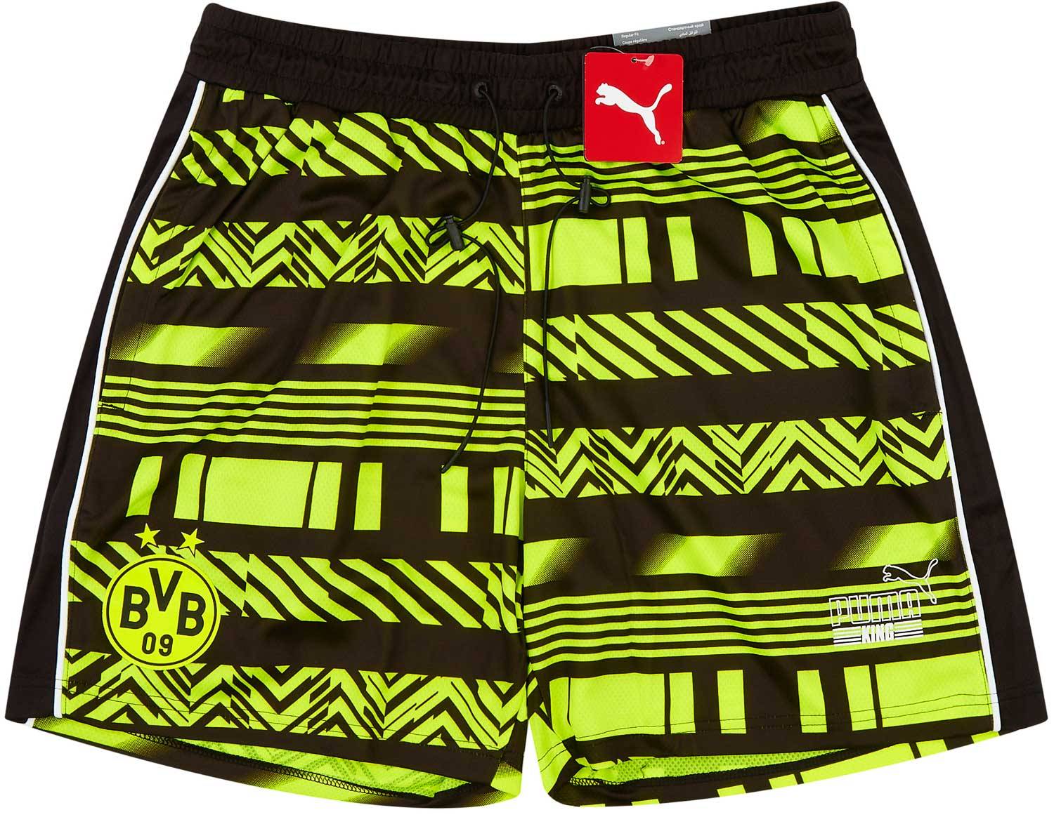 2021-22 Borussia Dortmund Puma FtblHeritage Leisure Shorts - NEW