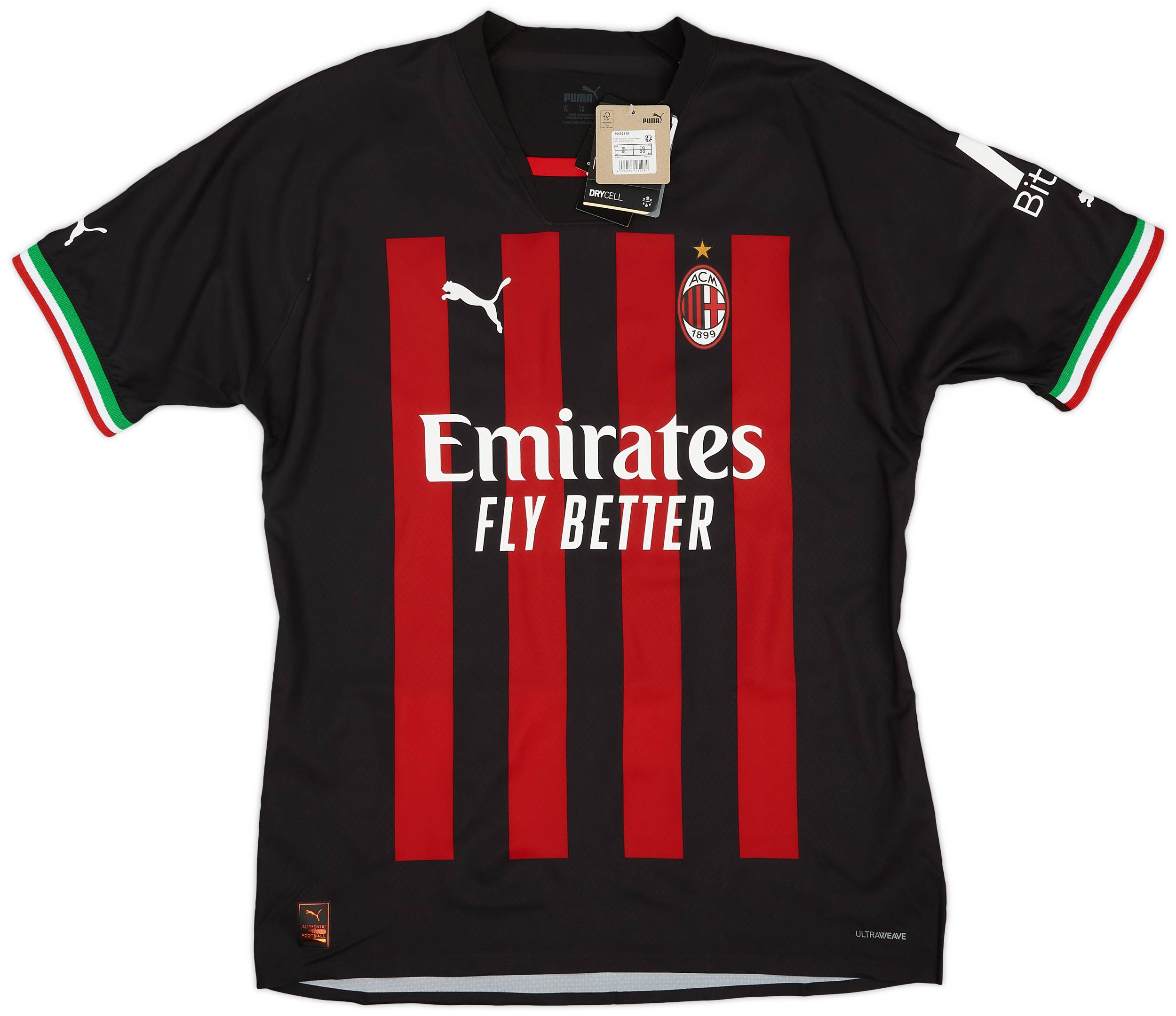 2022-23 AC Milan Authentic Home Shirt (XL)