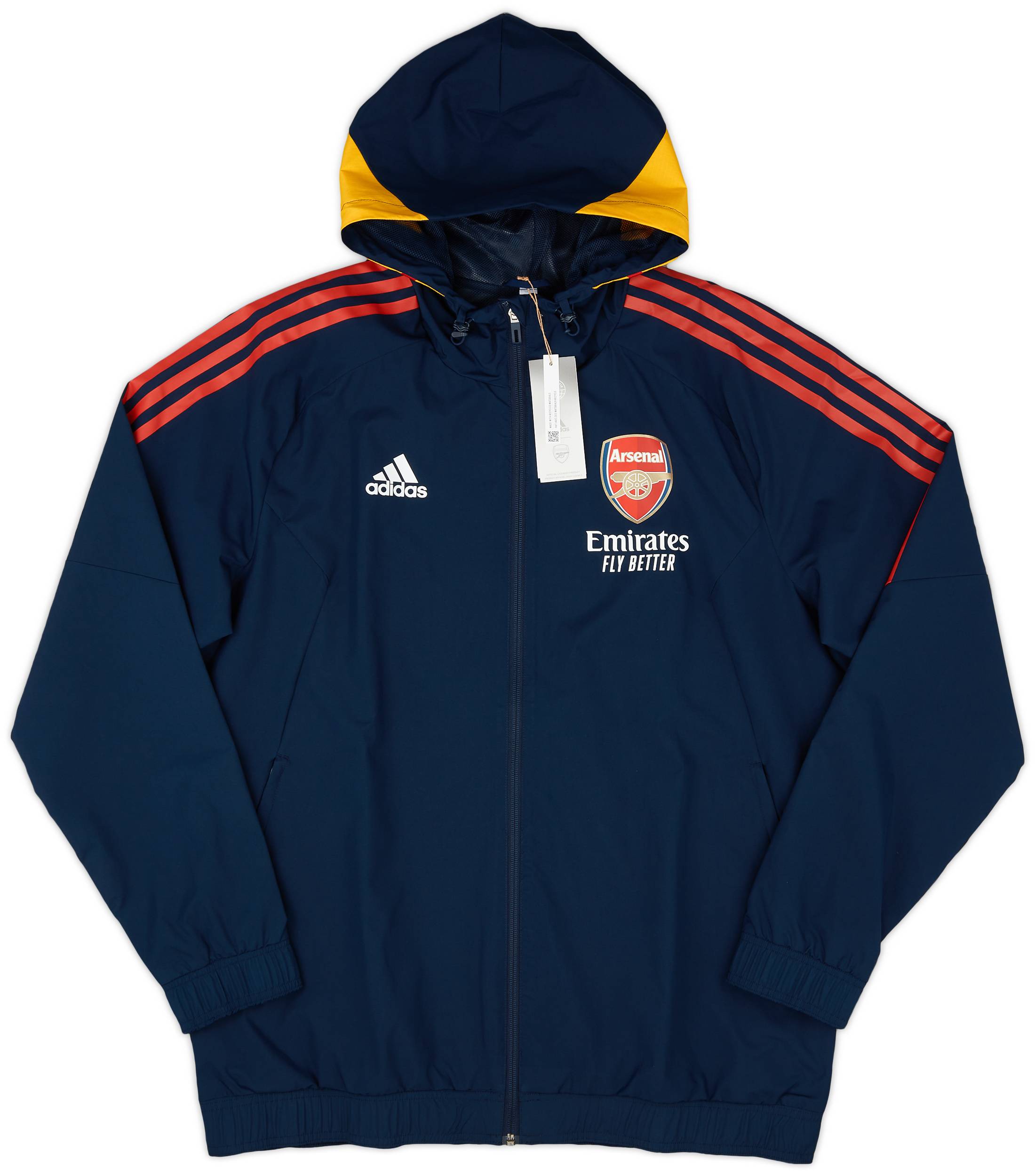 2022 23 Arsenal adidas All Weather Jacket