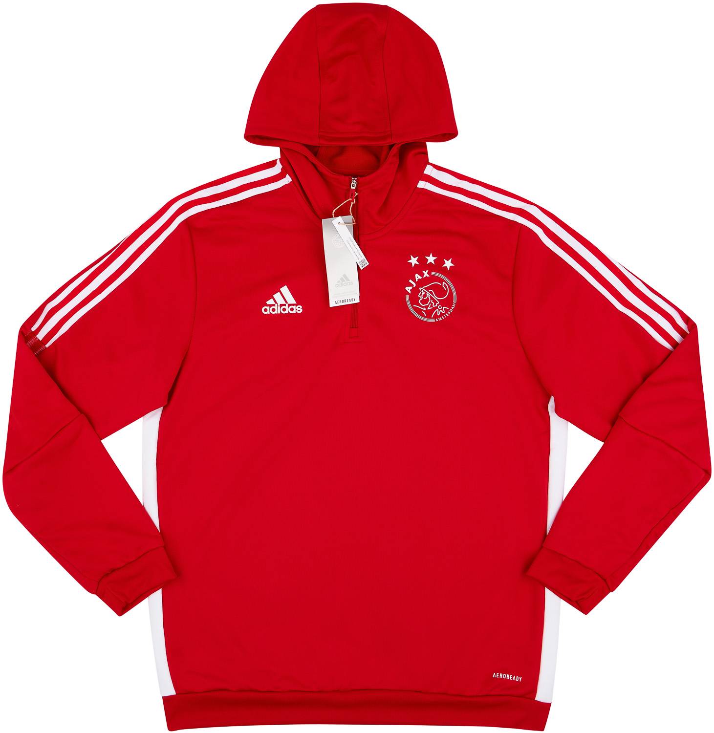 2021-22 Ajax adidas 1/4 Zip Hooded Training Top (XS)