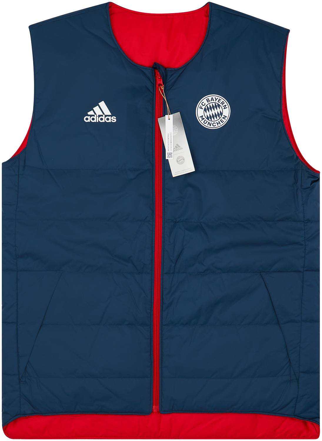 2021-22 Bayern Munich adidas Reversible Padded Vest/Gillet