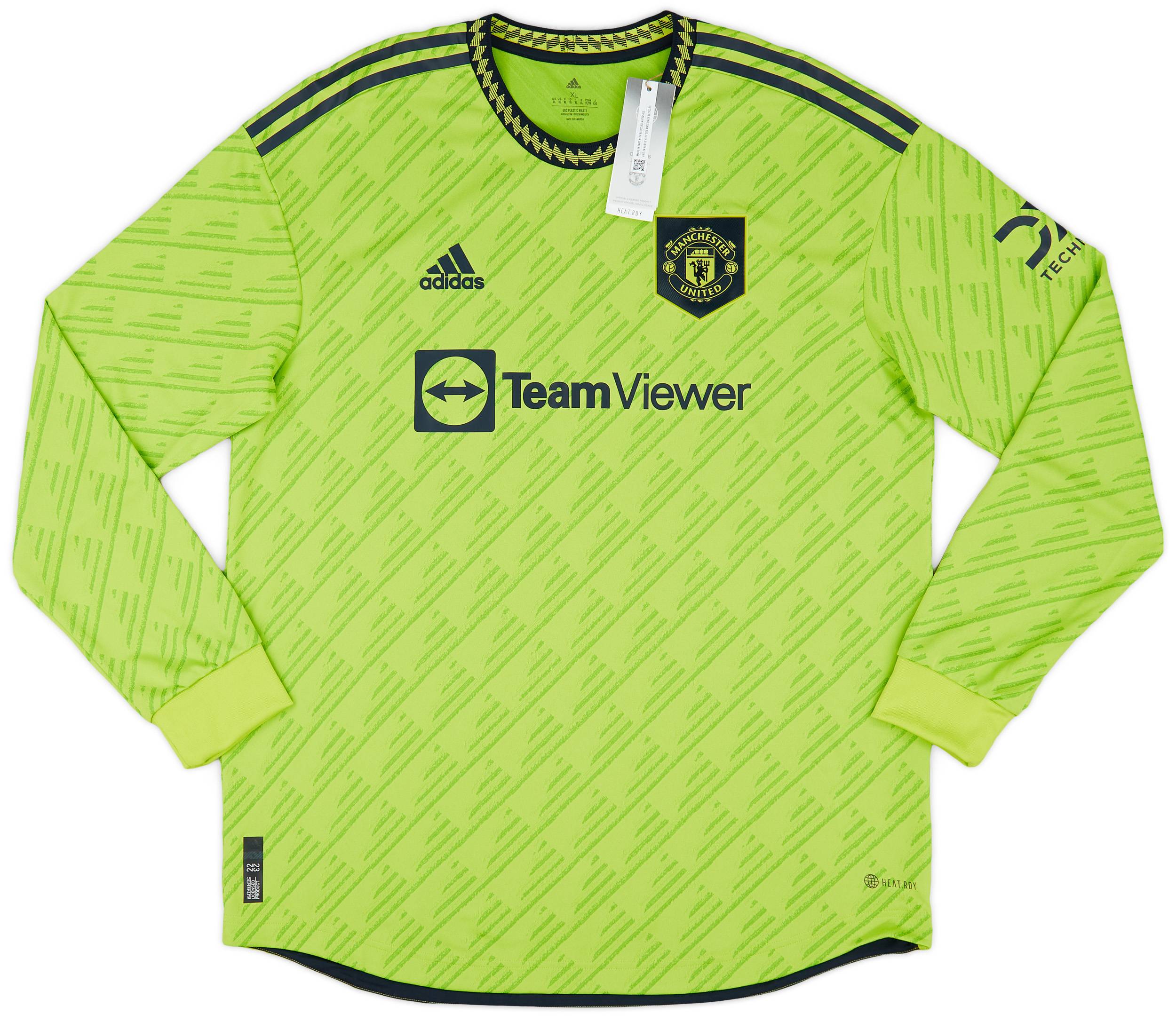 2022-23 Manchester United Authentic Third L/S Shirt - (XL)
