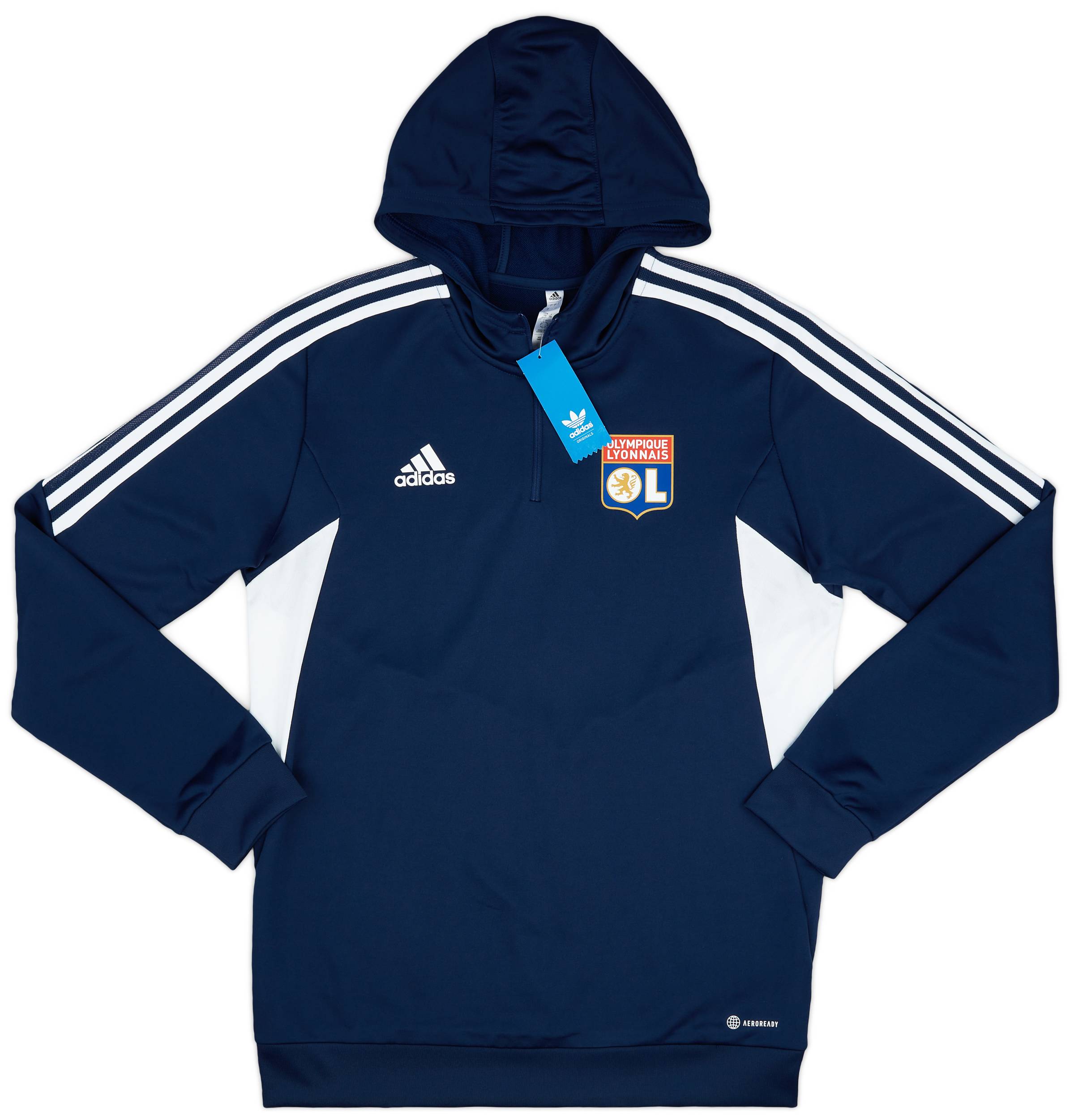 2022-23 Lyon adidas 1/4 Zip Hooded Top