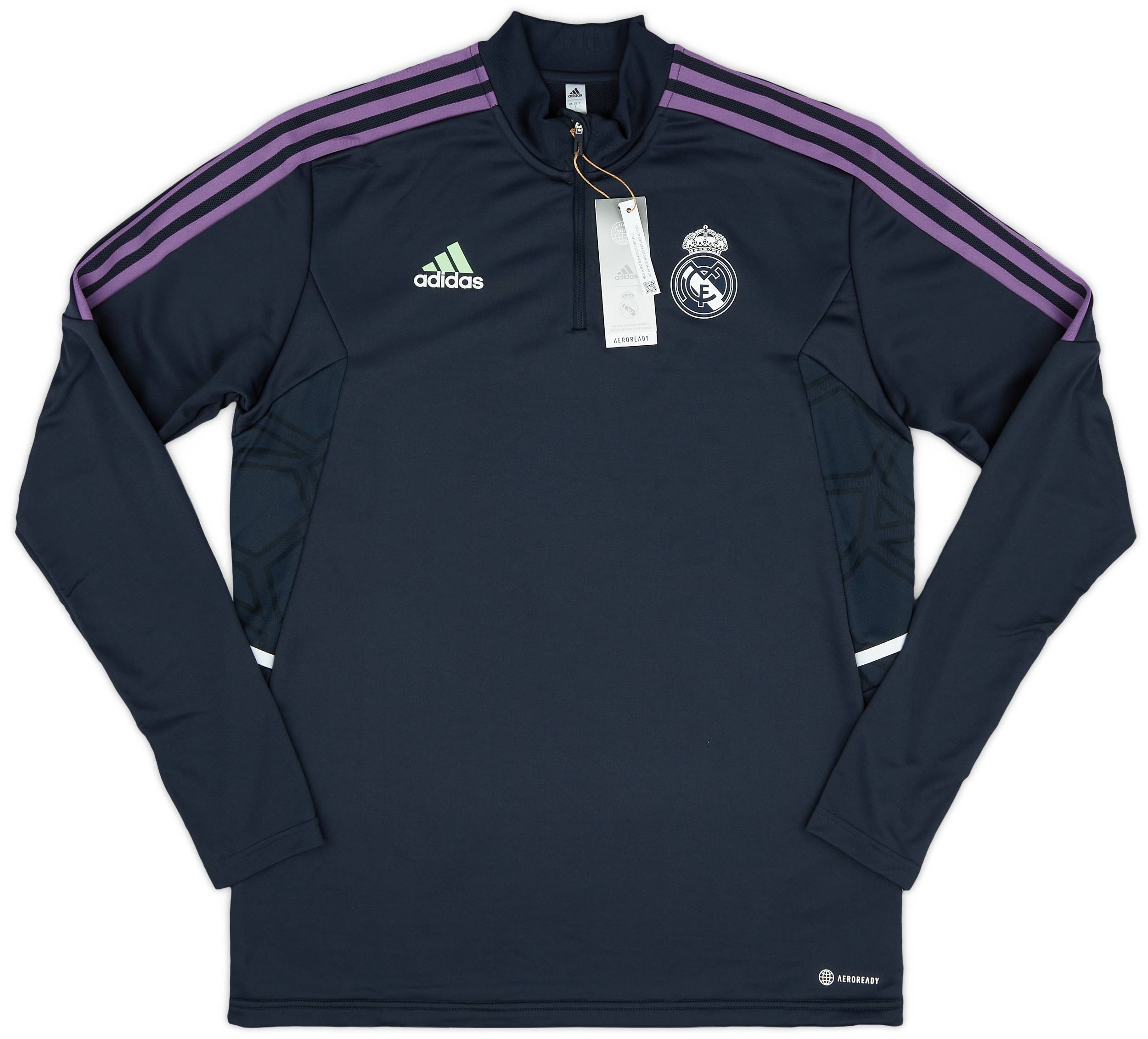 2022-23 Real Madrid adidas 1/4 Zip Training Top