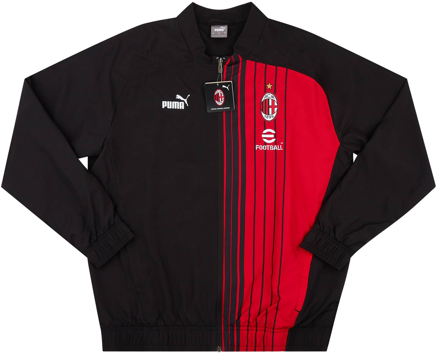 A.C. Milan ジップアップジャケット 黒/赤 A.C. Milan ジップアップジャケット 黒/赤 - ウェア在庫 処分