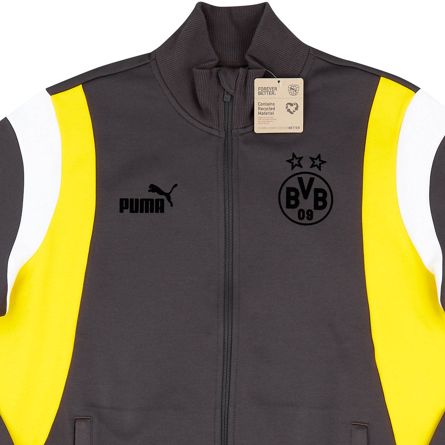 Puma Borussia Dortmund ダウンジャケット BVB Borussia Dortmund black padded bench jacket 2023/24