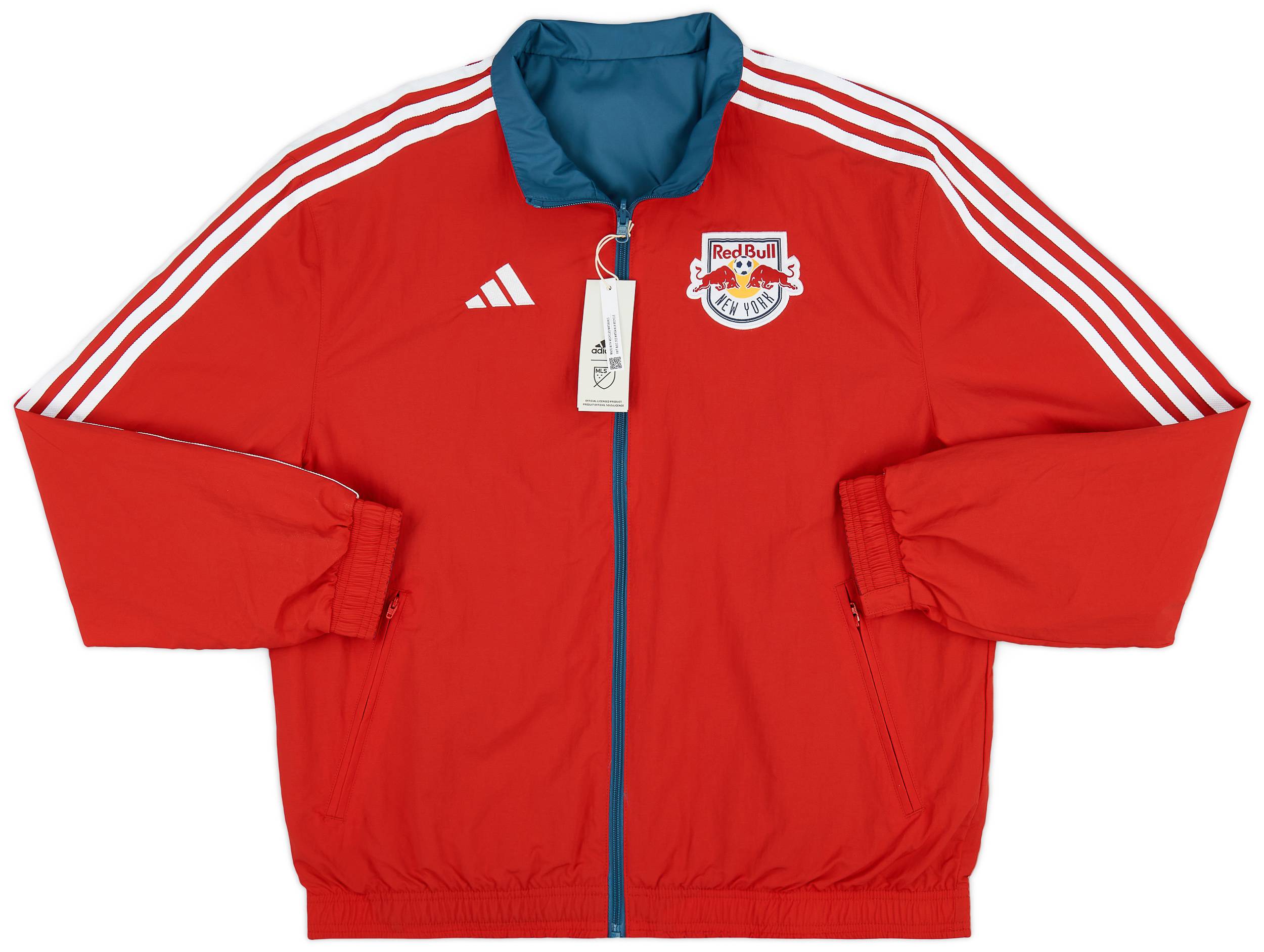 2023 New York Red Bulls adidas Reversible Anthem Jacket