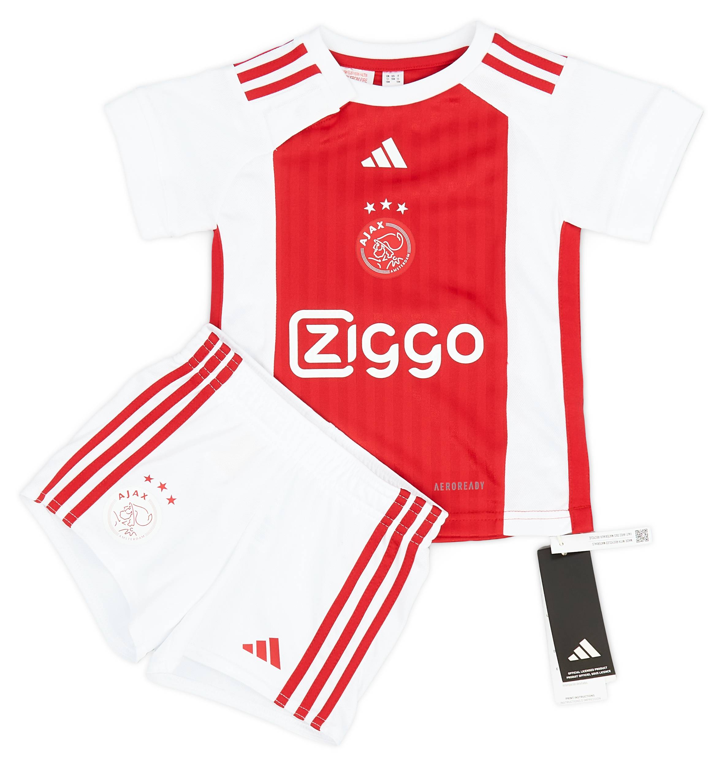2023-24 Ajax Home Shirt & Shorts Kit BABY