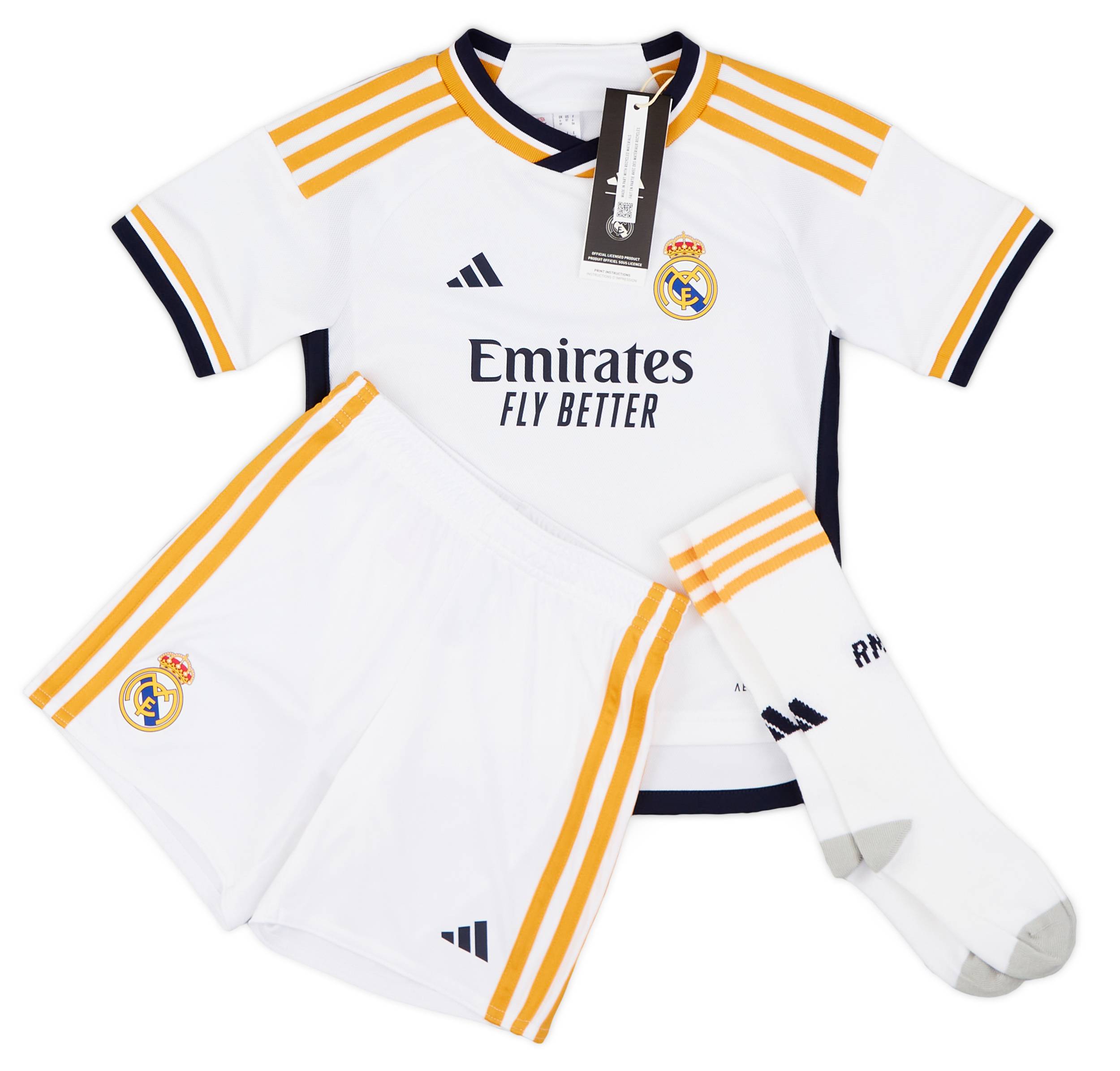 2023-24 Real Madrid Home Full Kit (Little Kids)