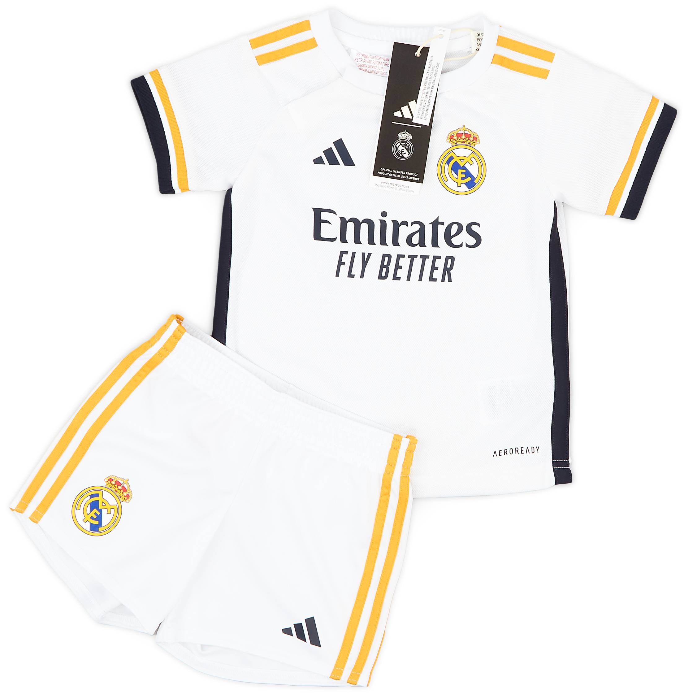 2023-24 Real Madrid Home Shirt & Shorts Kit (9-12 Months)