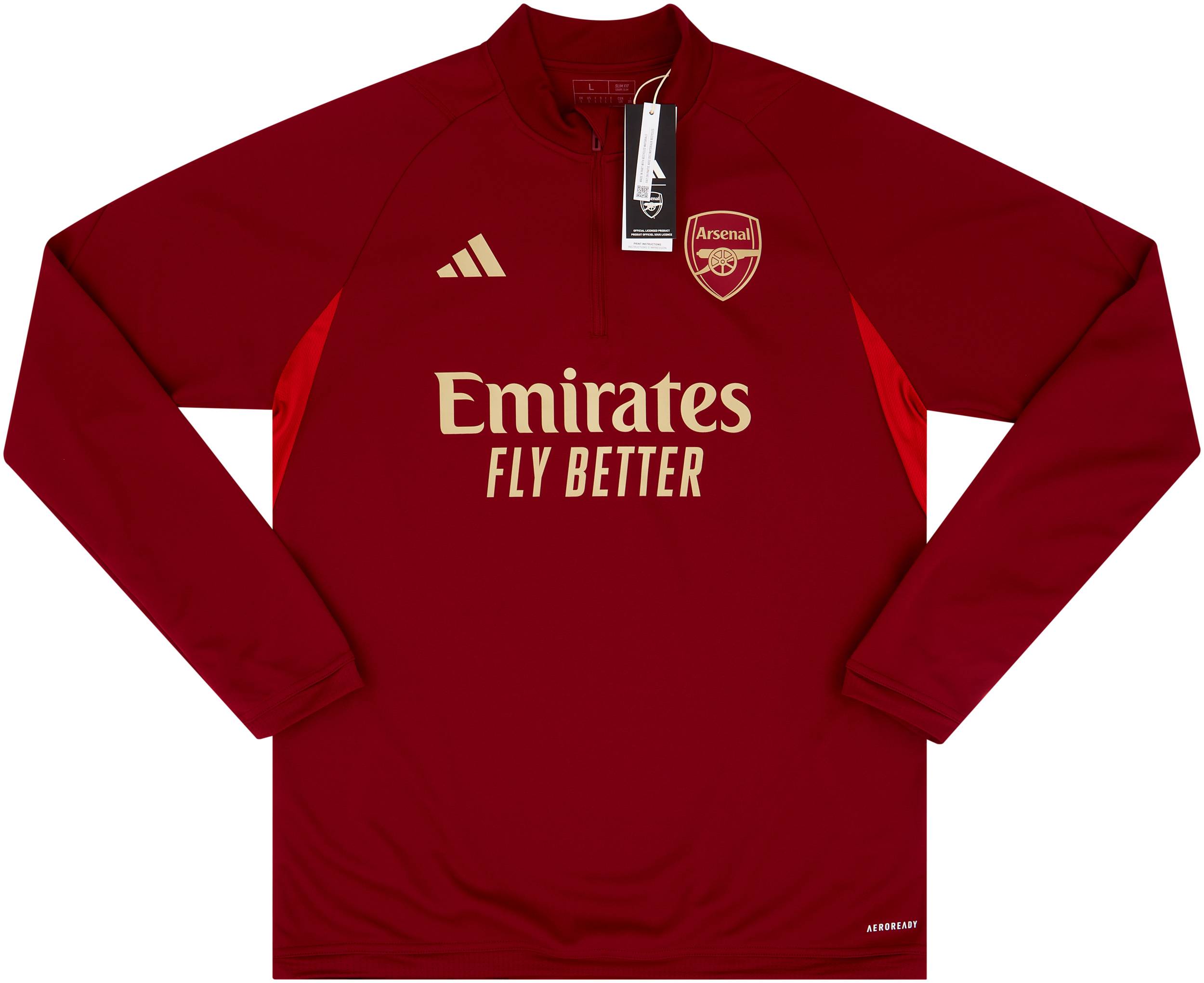 2023-24 Arsenal adidas European 1/4 Zip Training Top