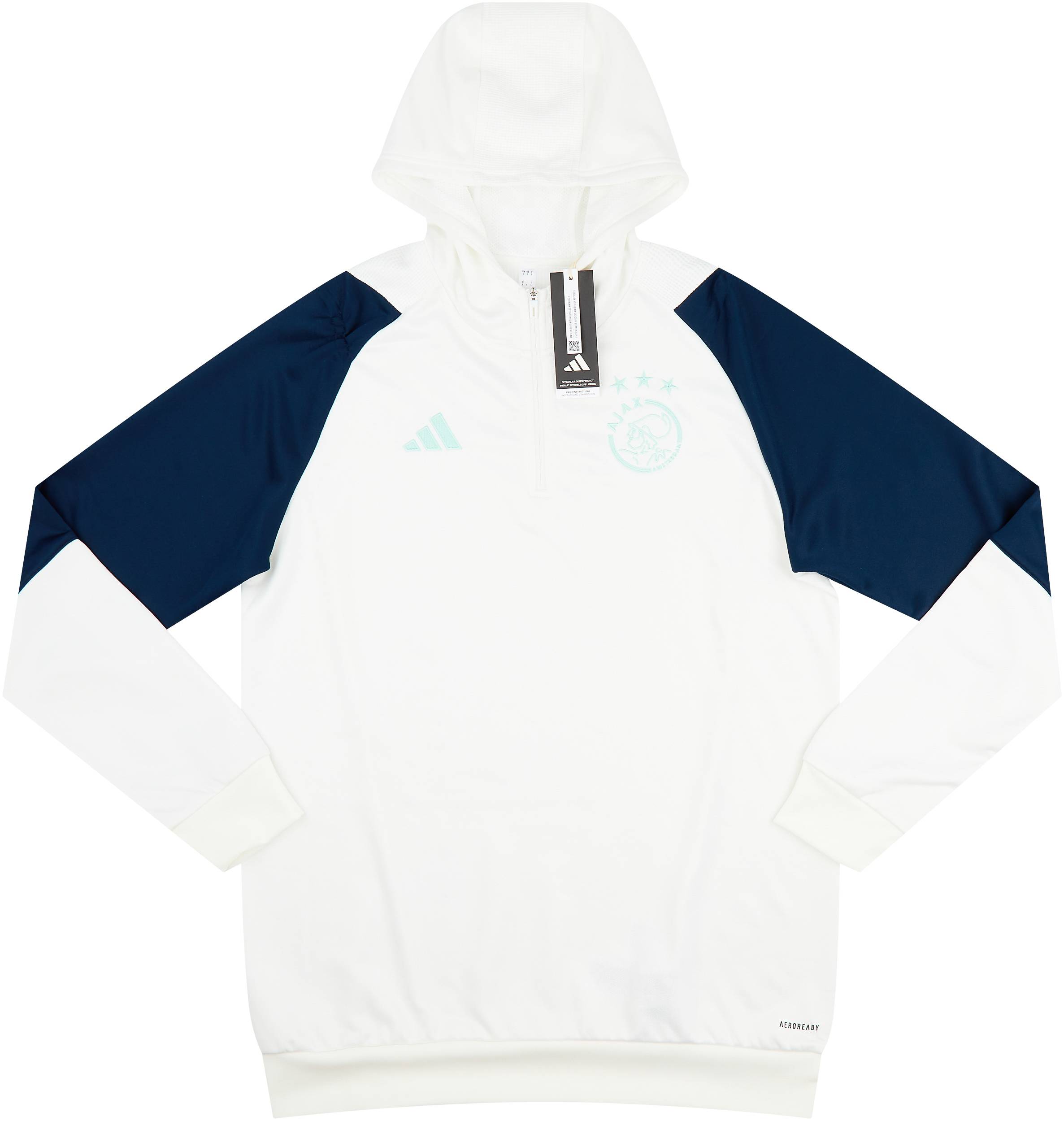 2023-24 Ajax adidas 1/4 Zip Hooded Training Top