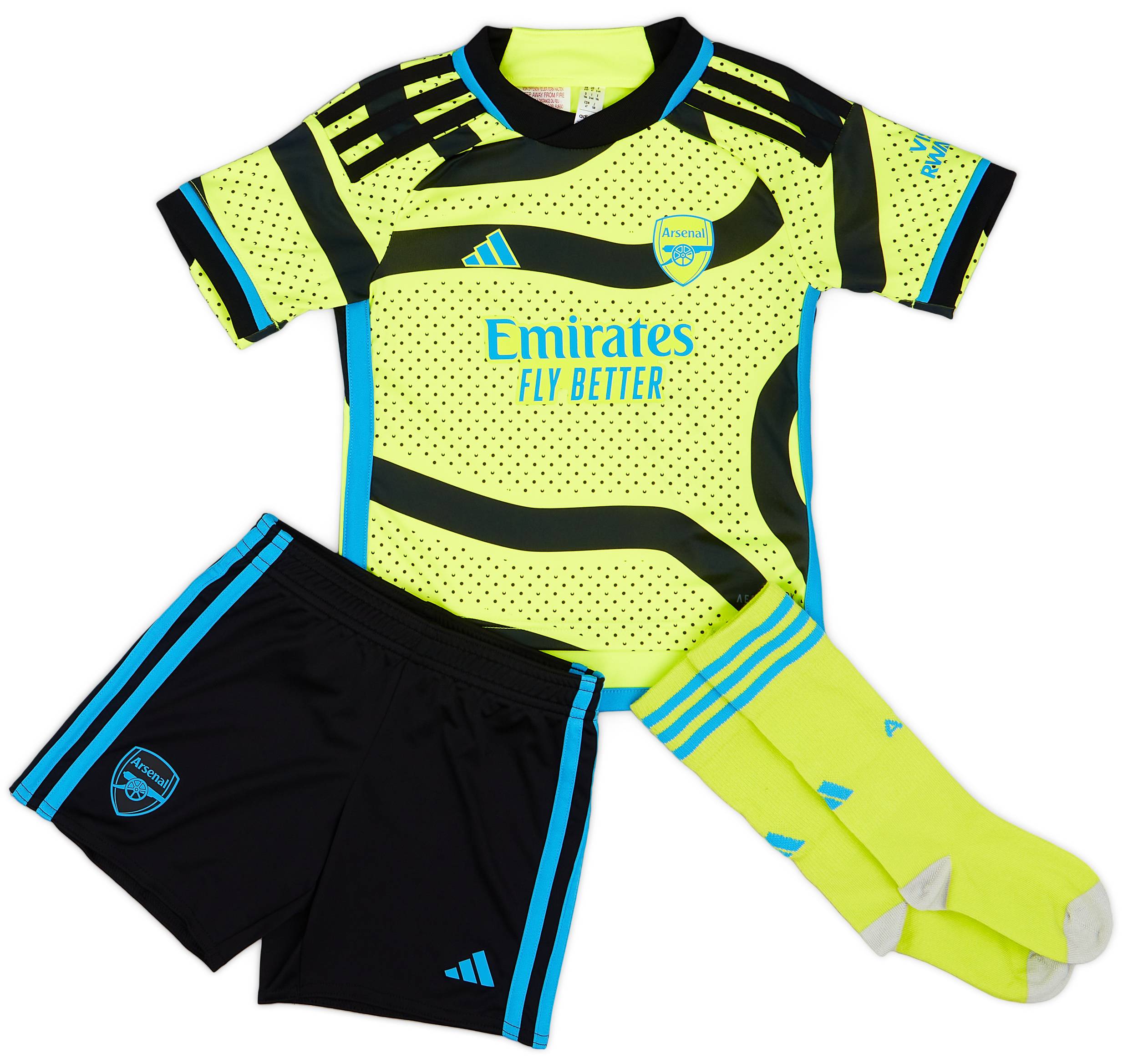 2023-24 Arsenal Away Full Kit Little Kids
