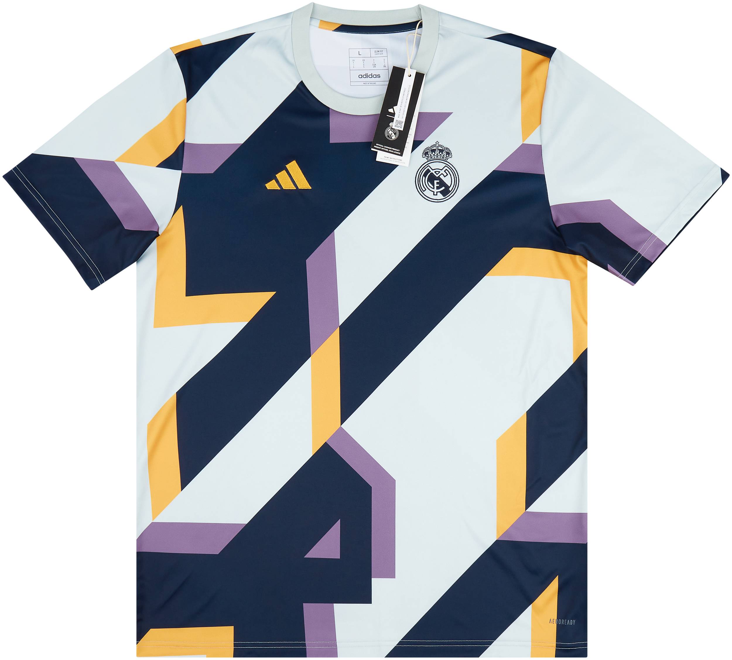 2023-24 Real Madrid adidas Pre-Match Training Shirt