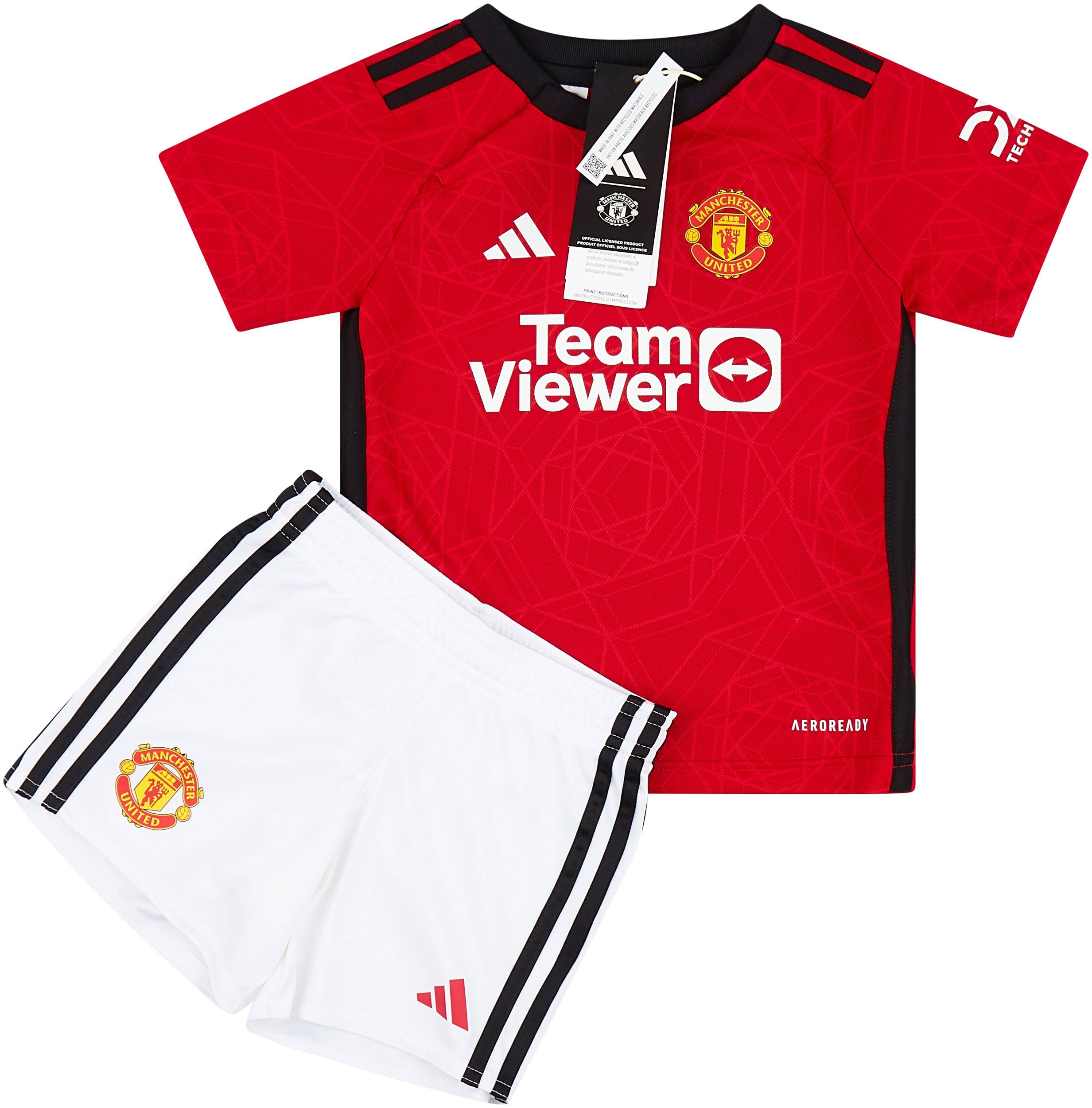 2023 24 Manchester United Home Shirt Shorts Kit BABY