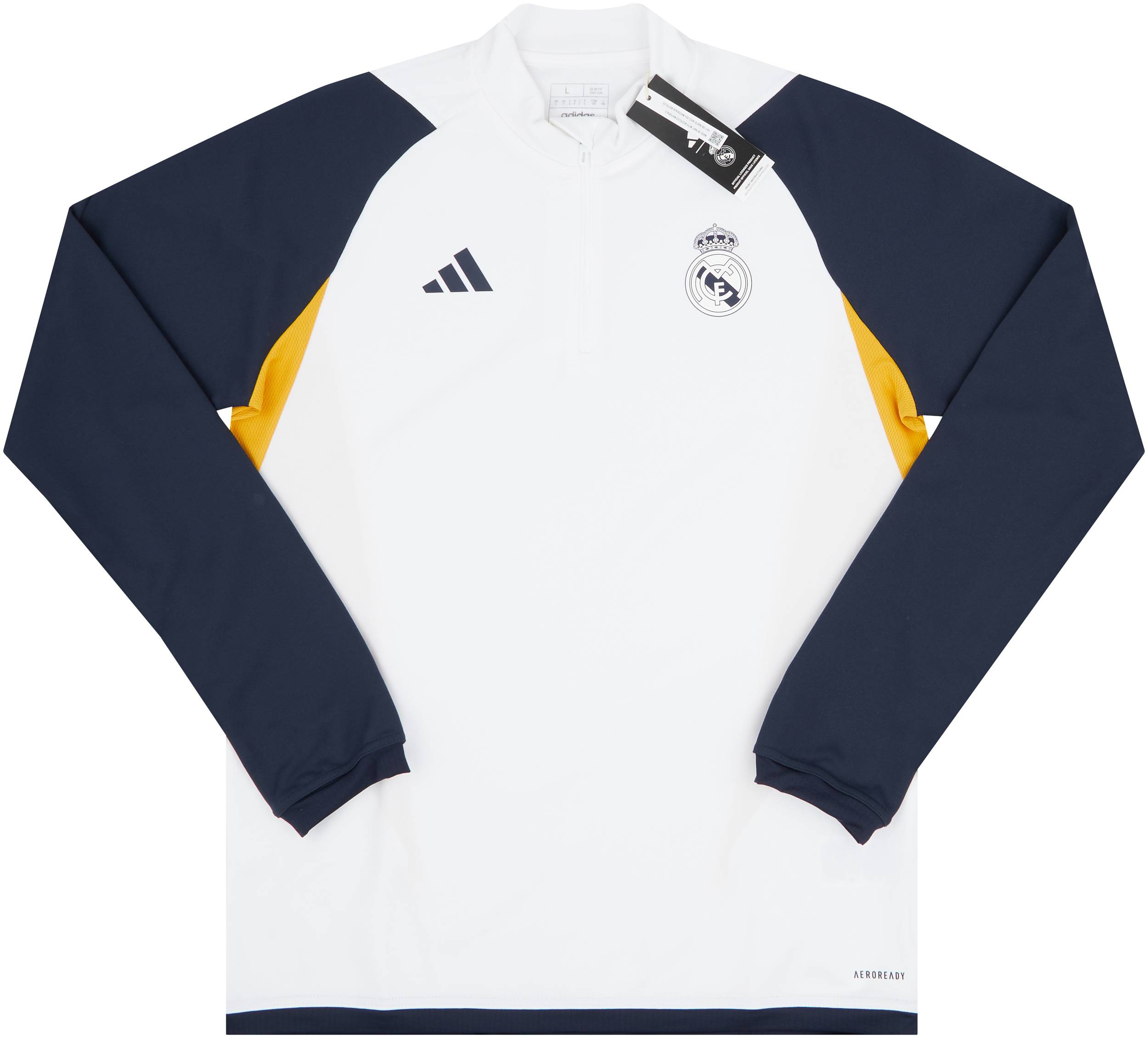 2023-24 Real Madrid adidas 1/4 Zip Training Top