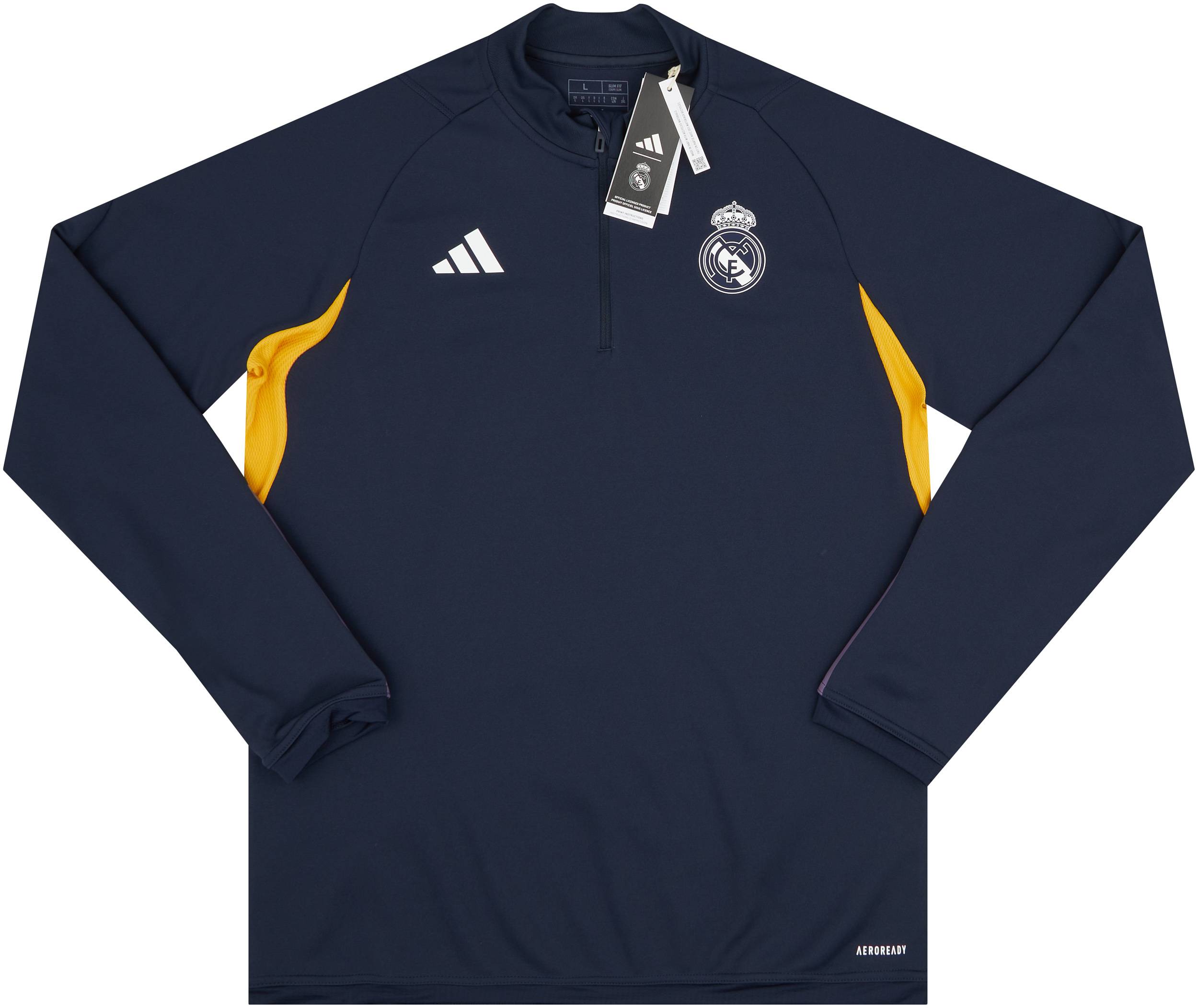 2023 24 Real Madrid adidas 1 4 Zip Training Top