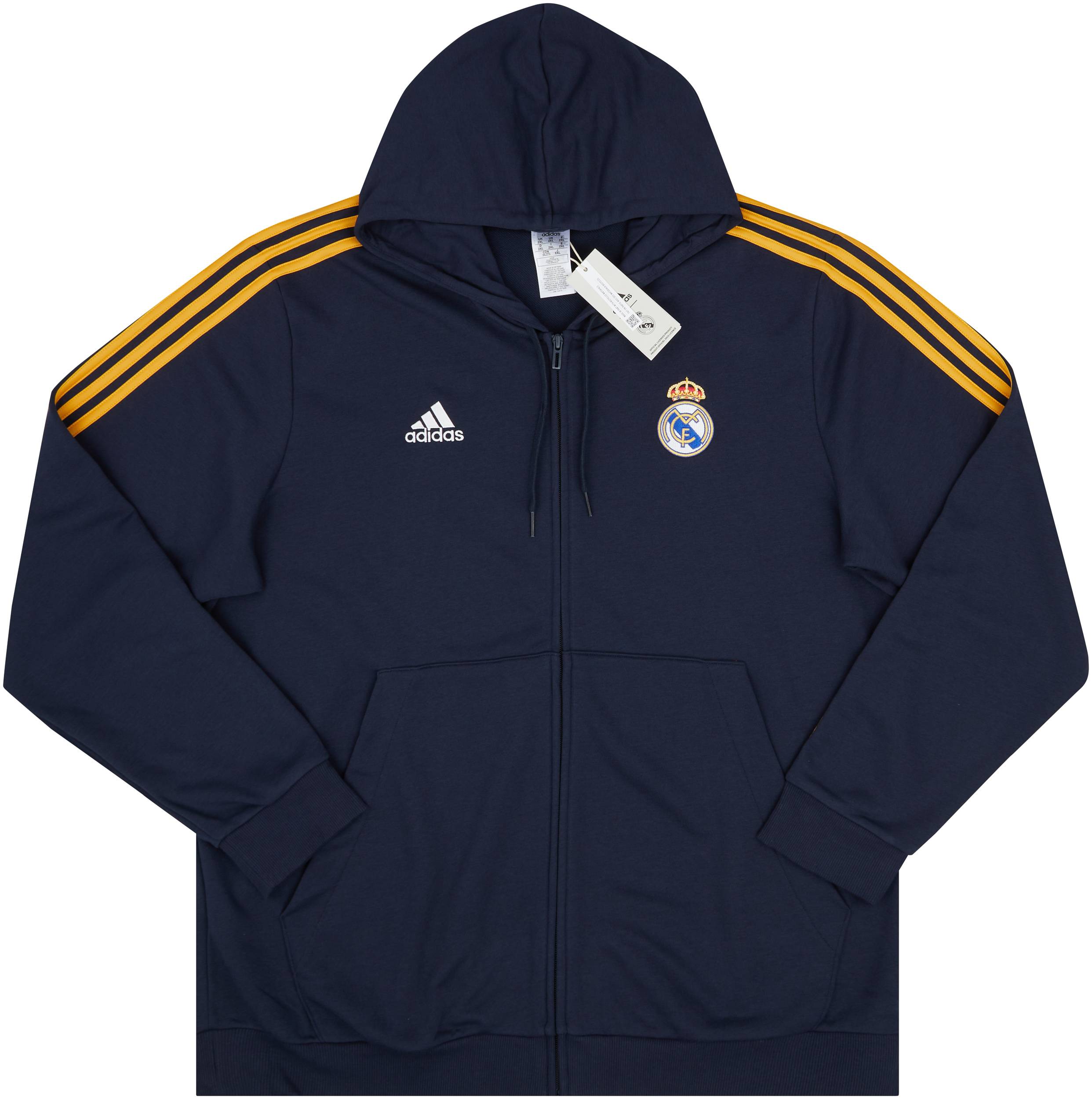 2023-24 Real Madrid adidas DNA Hooded Jacket (XXL)