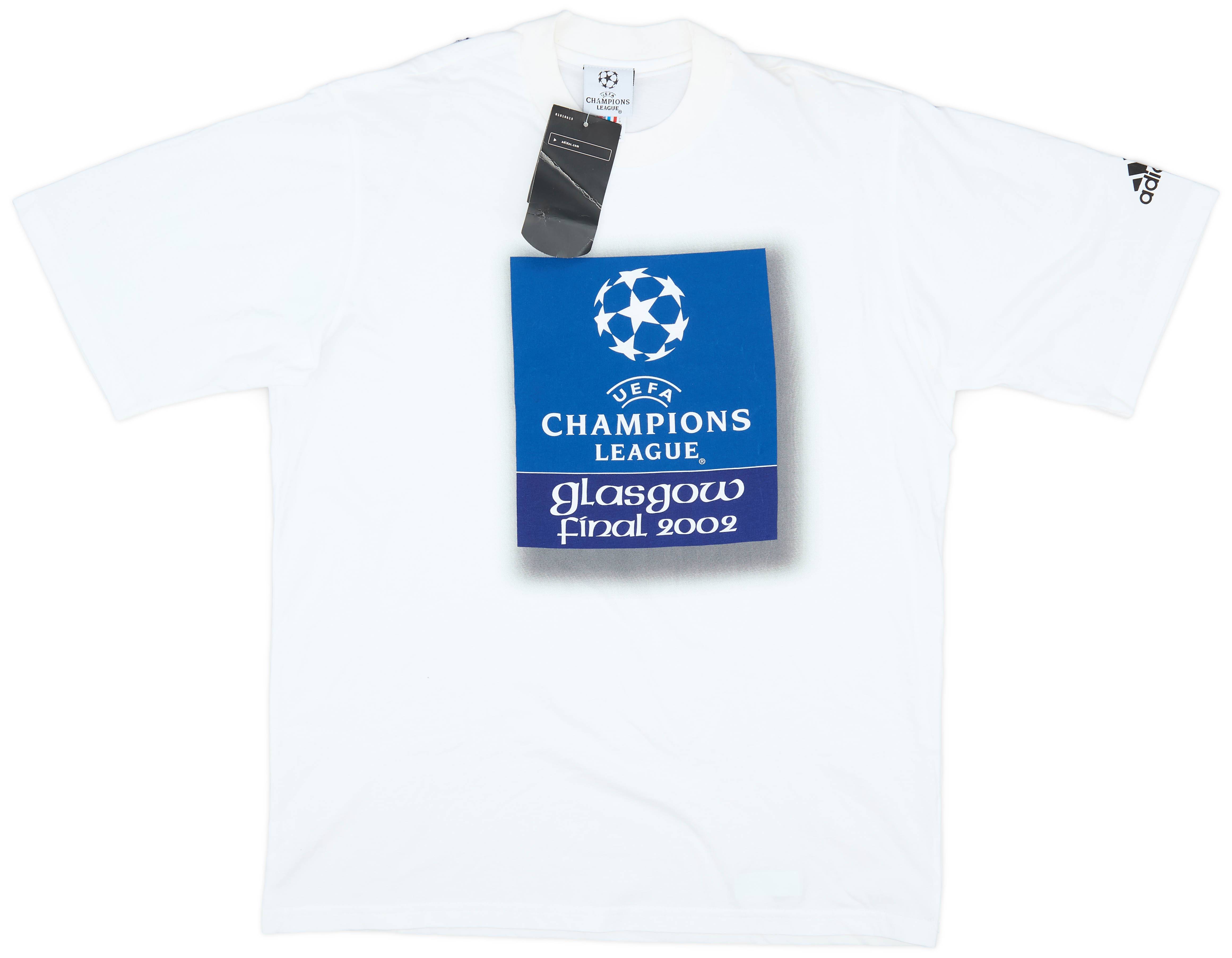 2002 adidas Champions League Final Glasgow Cotton Tee (M)