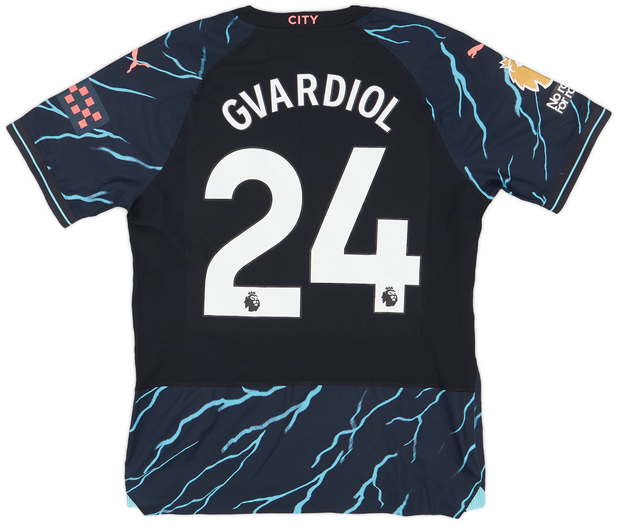 2023-24 Manchester City Match Issue Third Shirt Gvardiol #24