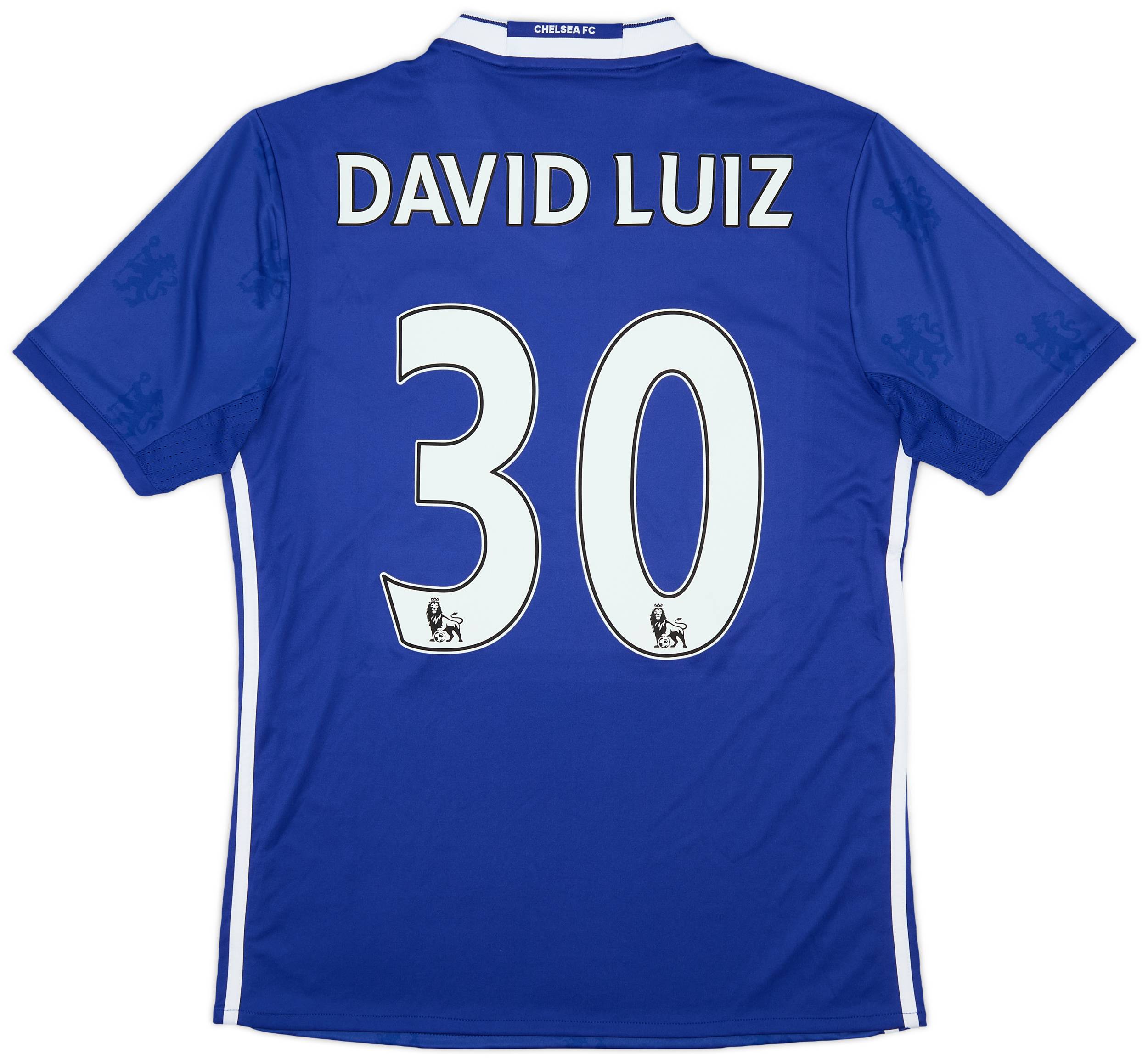2016-17 Chelsea Home Shirt David Luiz #30 (M)