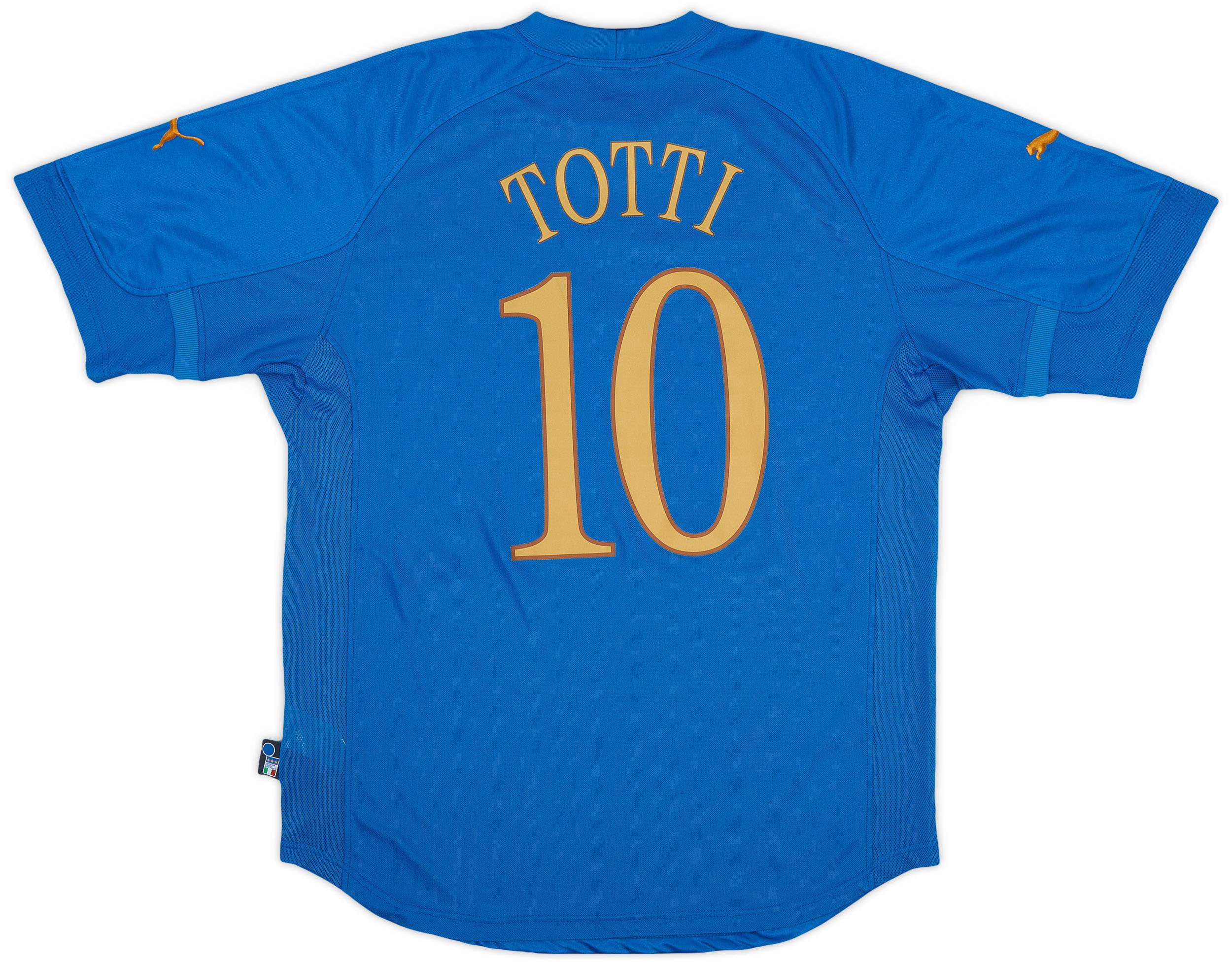 2004-06 Italy Home Shirt Totti #10 - 7/10 - (L)