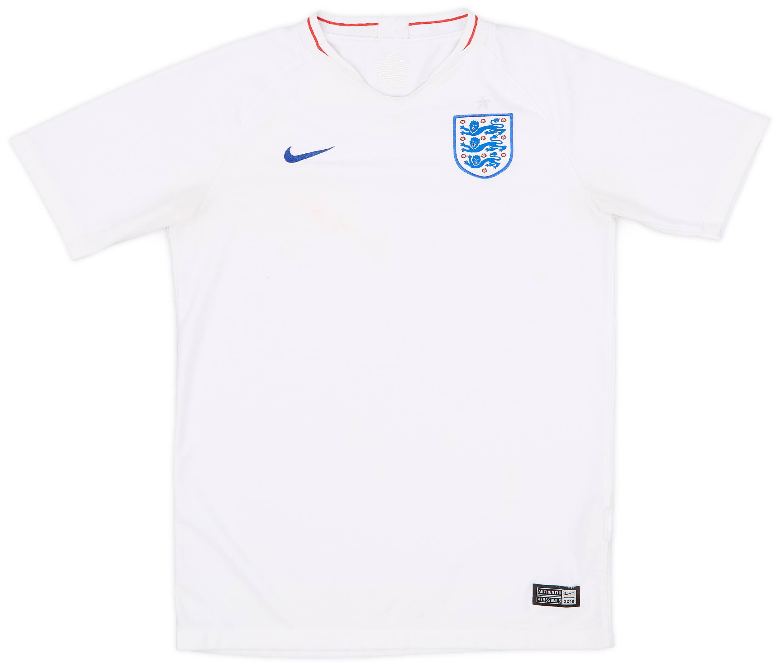 2018-19 England Home Shirt - 5/10 - (XL.Boys)