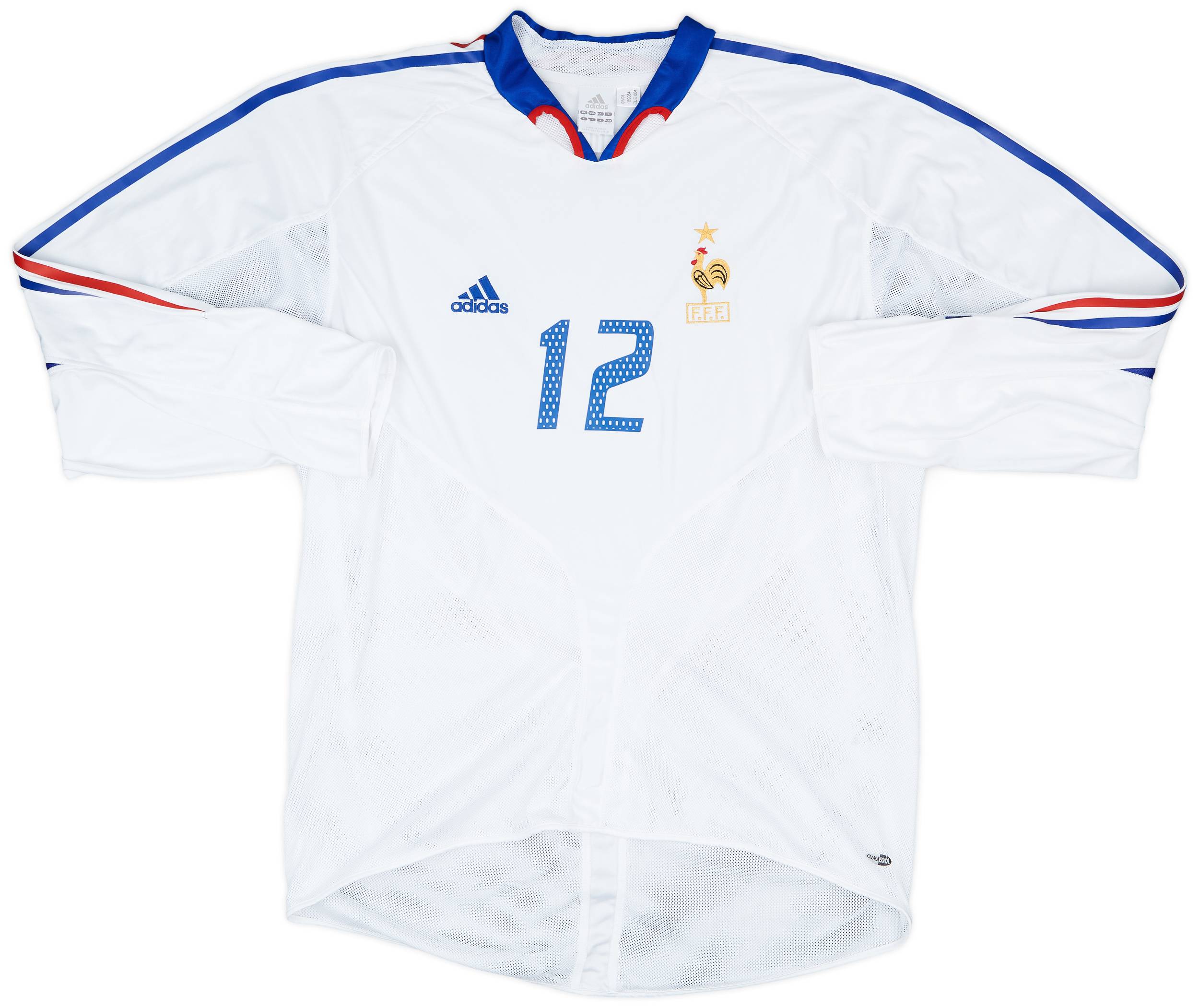 06's adidas × France  Game Shirts 2004-06 France Match Issue Away L/S Shirt #12