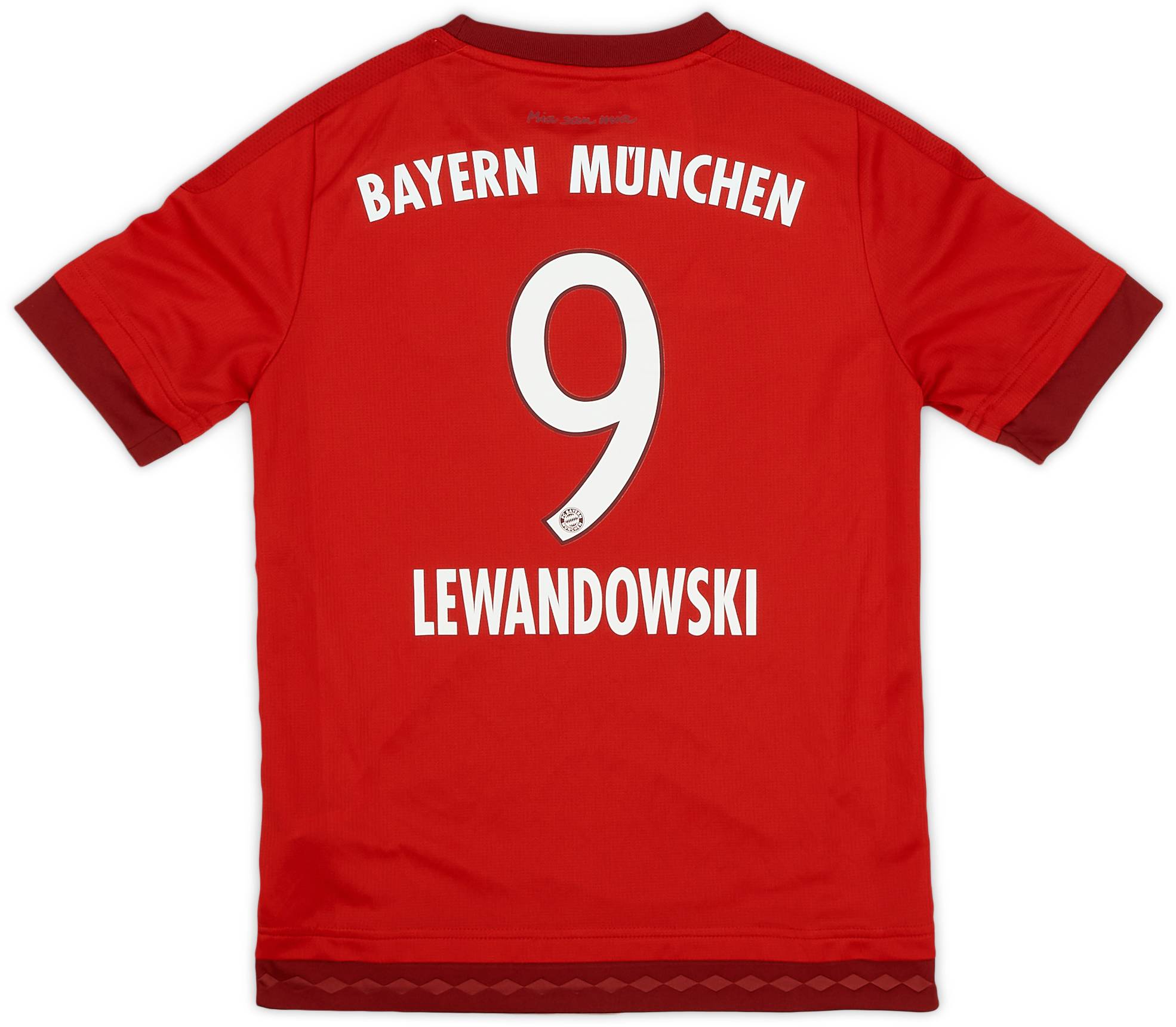 2015-16 Bayern Munich Home Shirt Lewandowski #9 - 9/10 - (M.Boys)